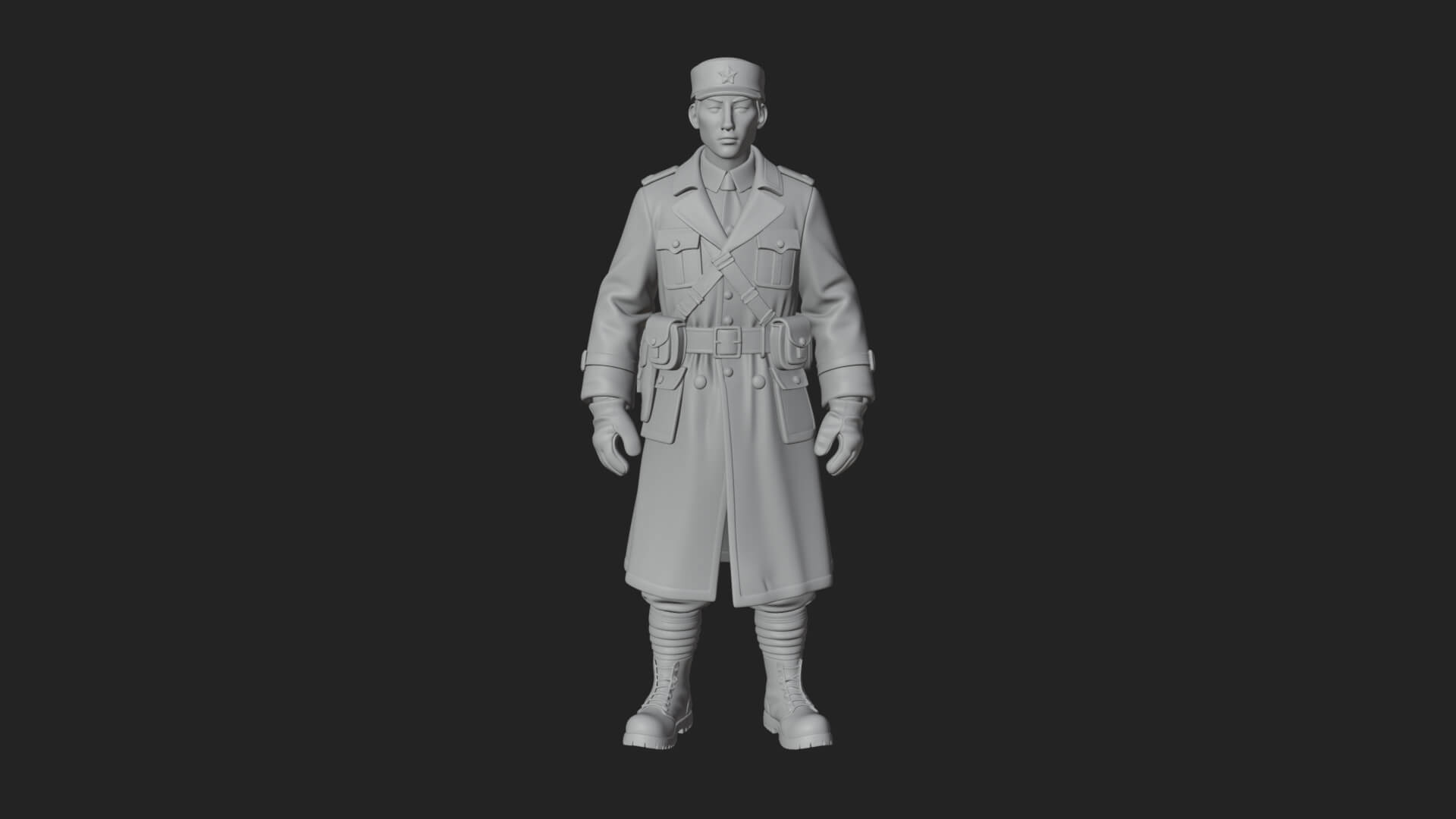 Vintage Soldier Statue Design 30 3D Print Model 3D Model