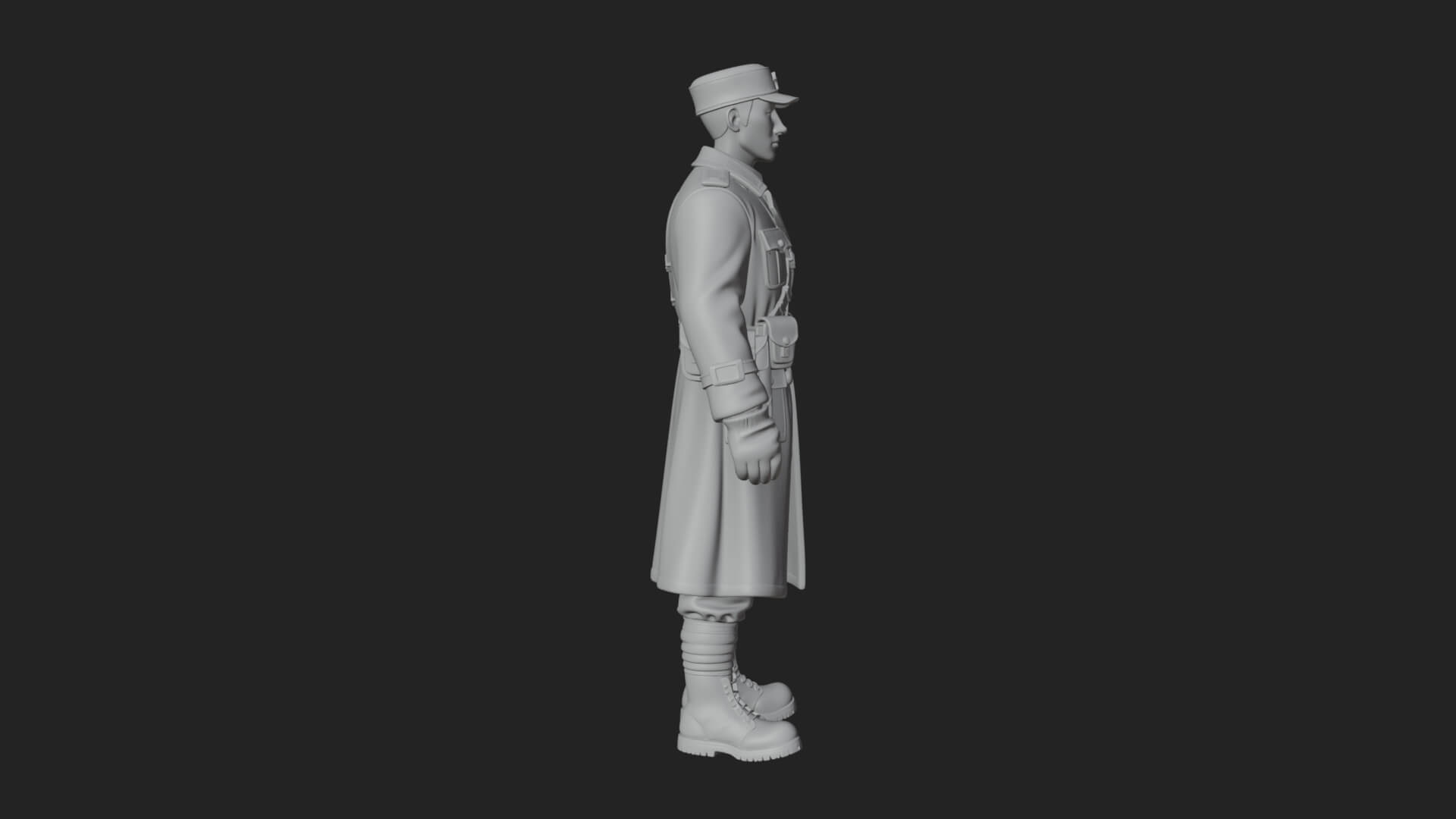 Vintage Soldier Statue Design 30 3D Print Model 3D Model