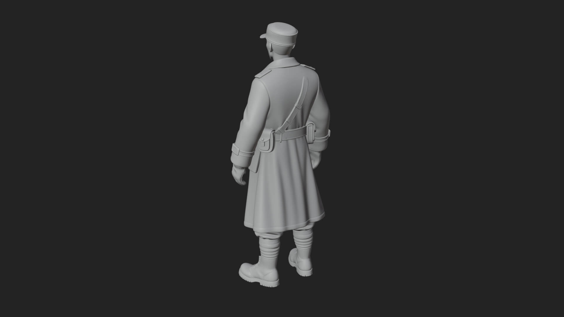 Vintage Soldier Statue Design 30 3D Print Model 3D Model