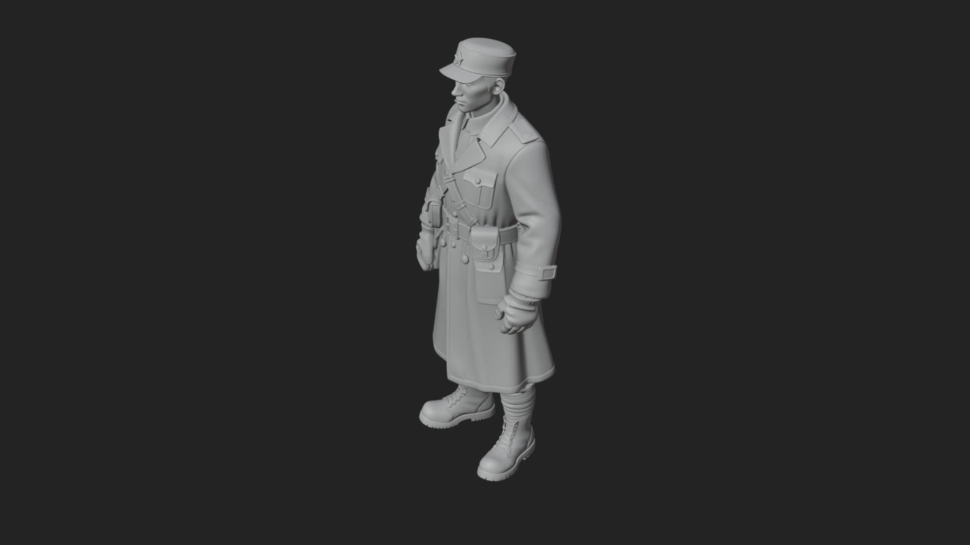 Vintage Soldier Statue Design 30 3D Print Model 3D Model