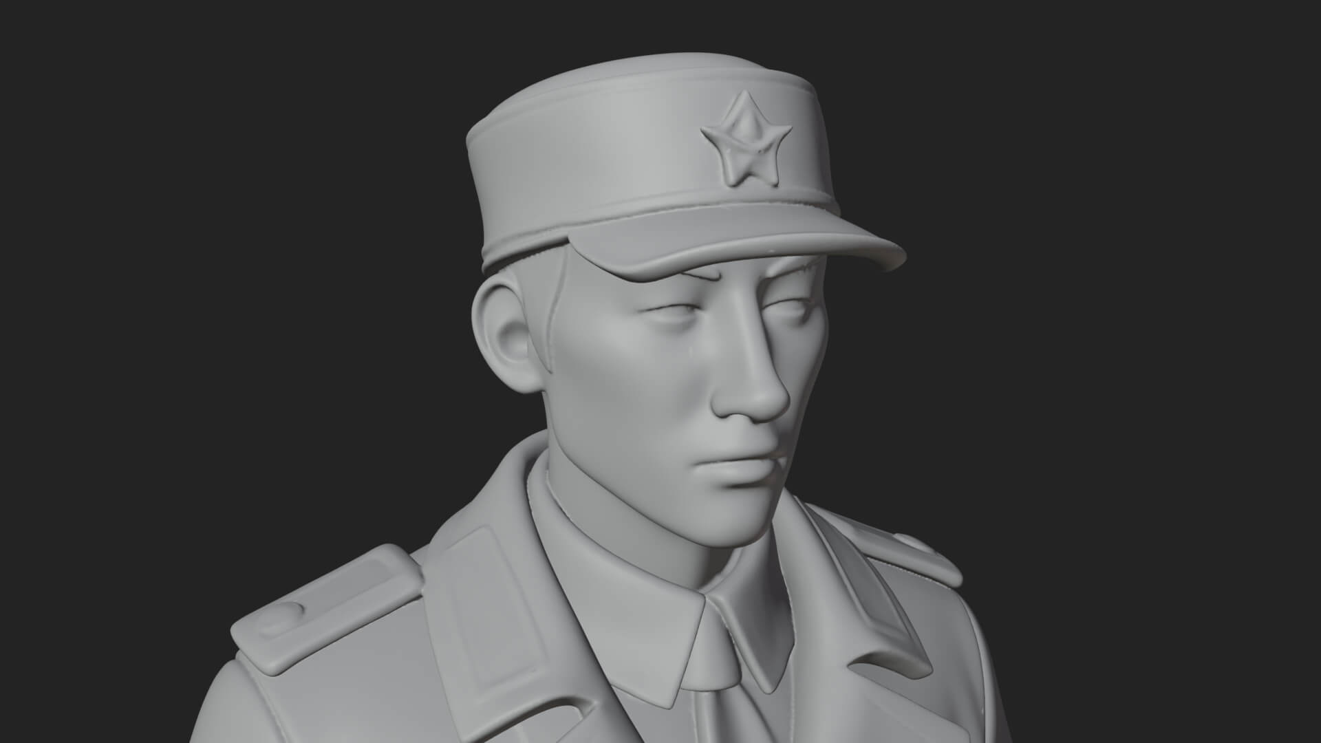 Vintage Soldier Statue Design 30 3D Print Model 3D Model