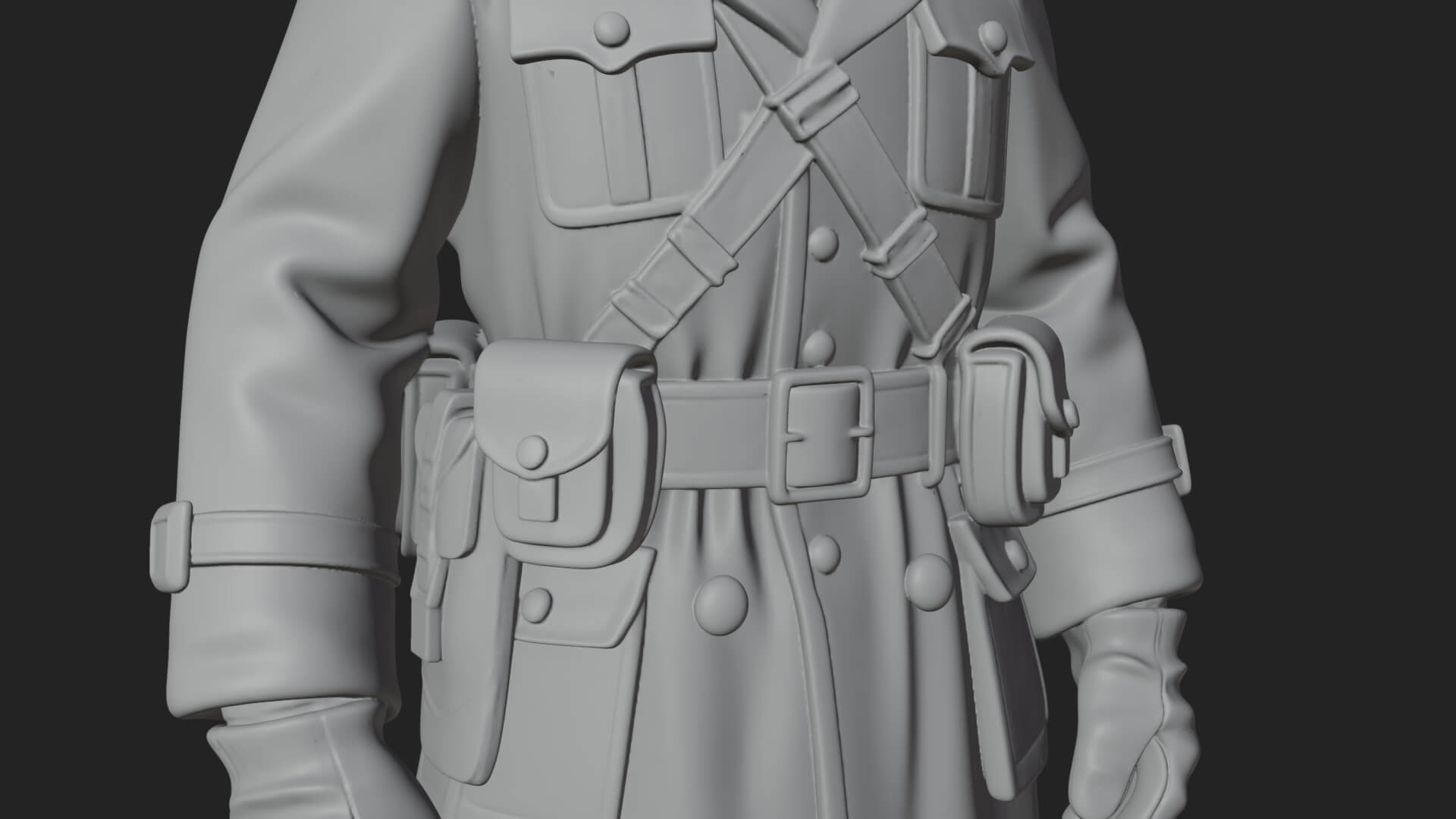 Vintage Soldier Statue Design 30 3D Print Model 3D Model