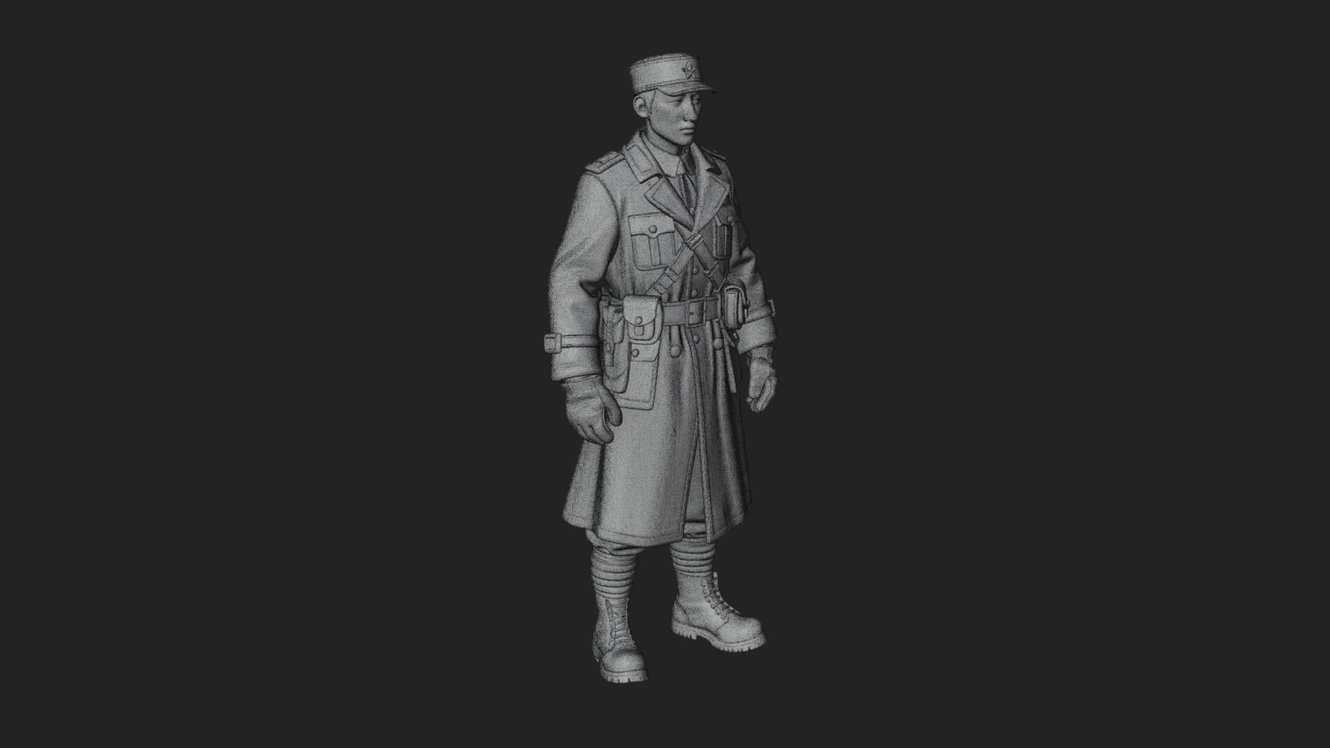 Vintage Soldier Statue Design 30 3D Print Model 3D Model