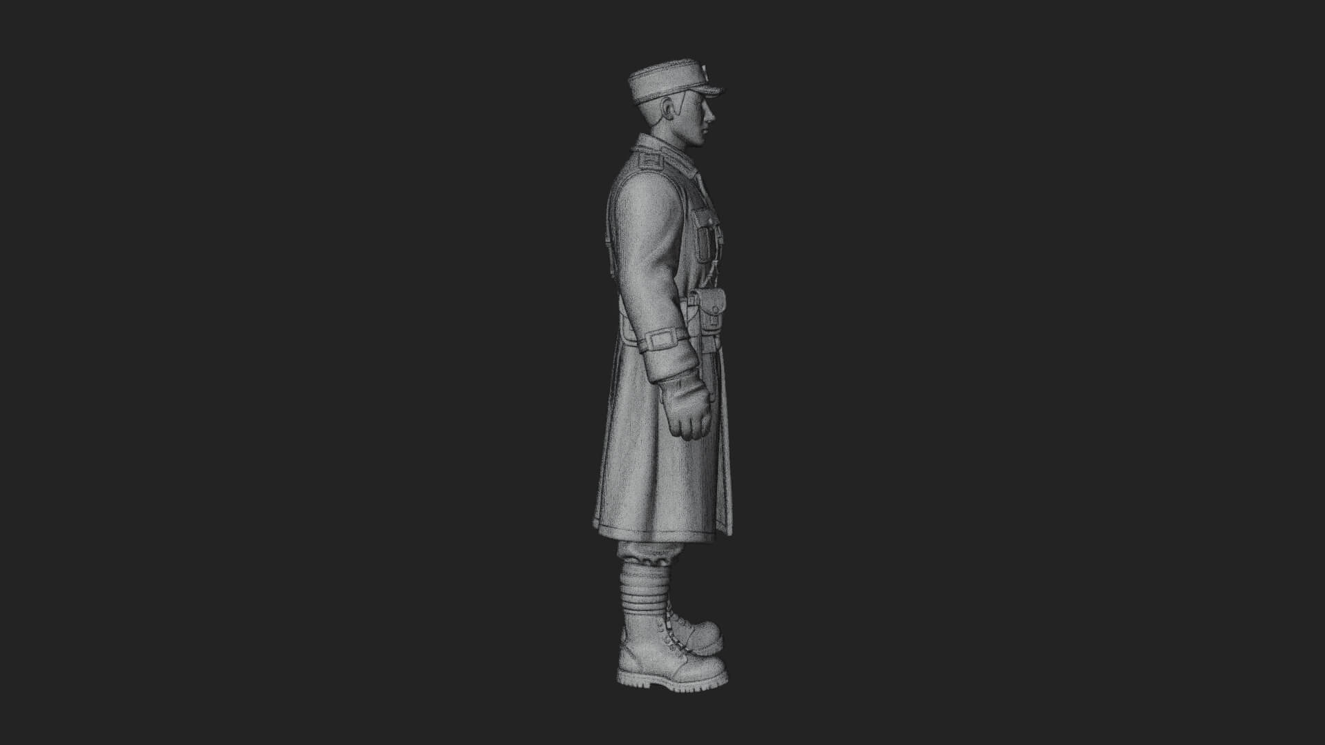 Vintage Soldier Statue Design 30 3D Print Model 3D Model
