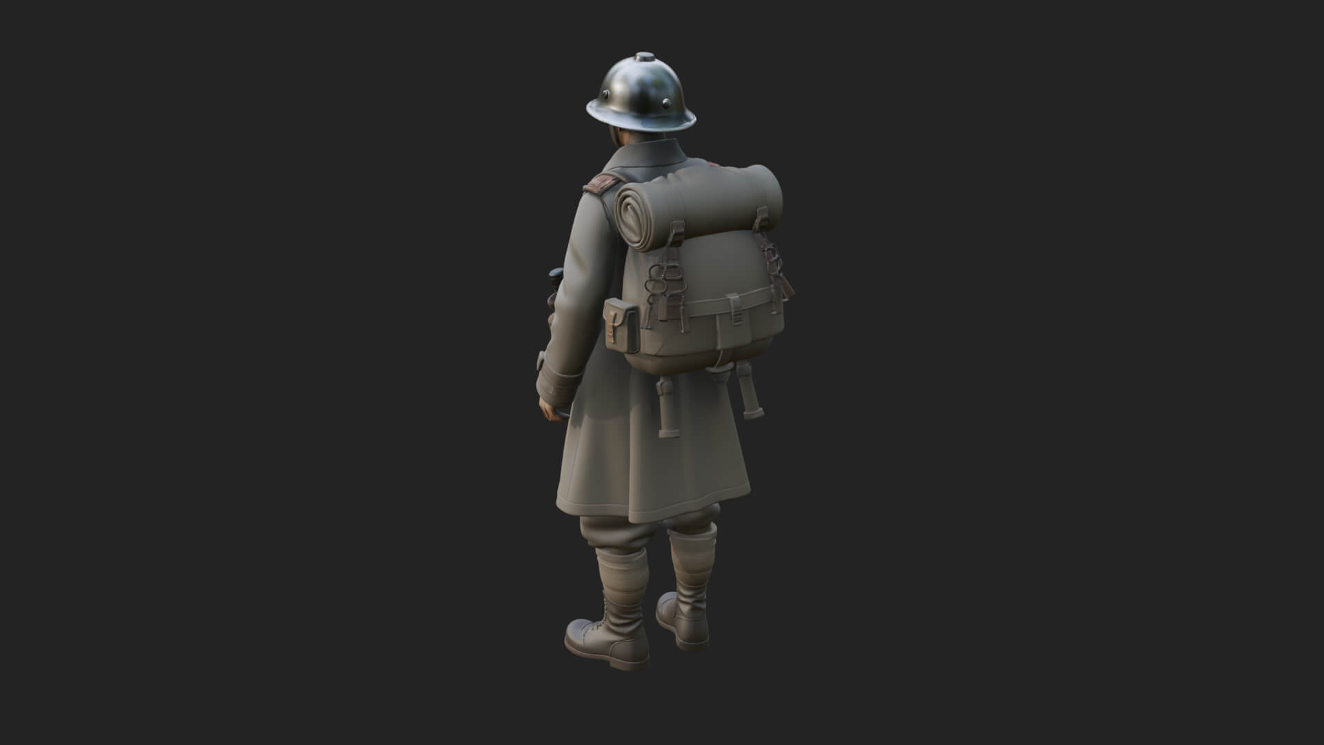 Vintage Soldier Statue Design 31 3D Print Model 3D Model