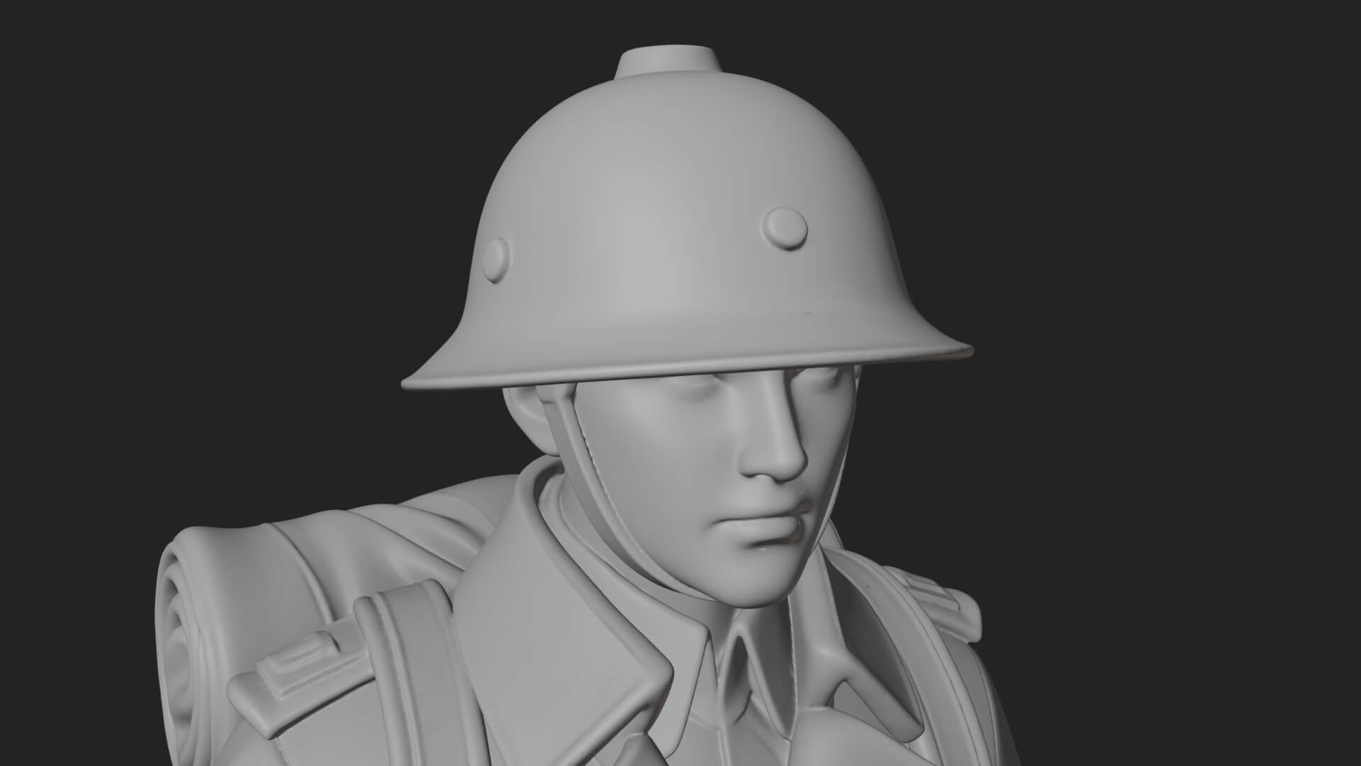 Vintage Soldier Statue Design 31 3D Print Model 3D Model