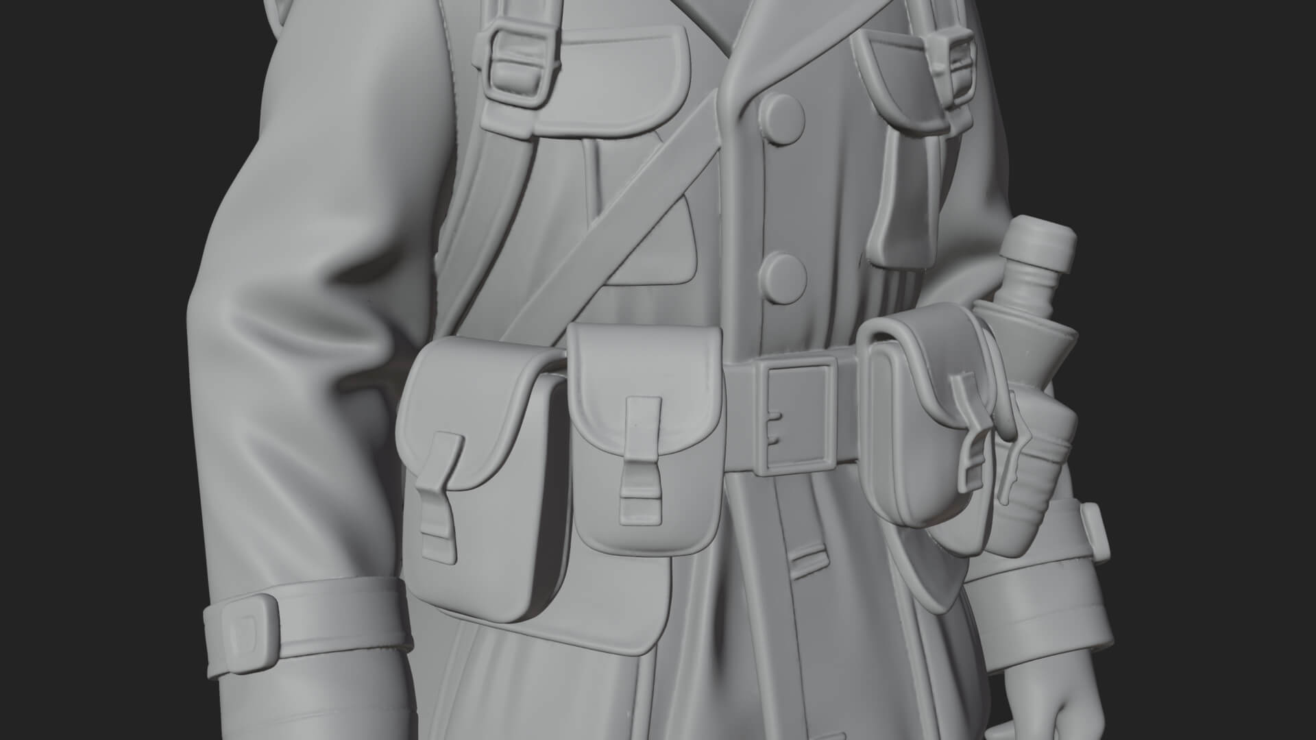Vintage Soldier Statue Design 31 3D Print Model 3D Model