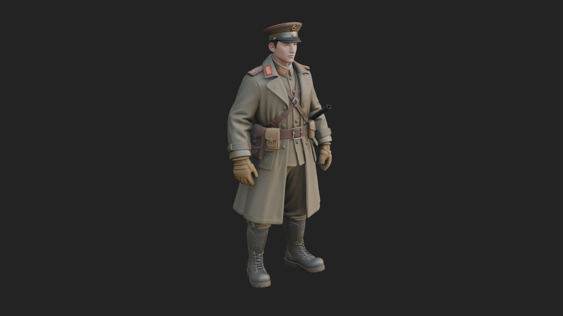 Vintage Soldier Statue Design 32 3D Print Model 3D Model