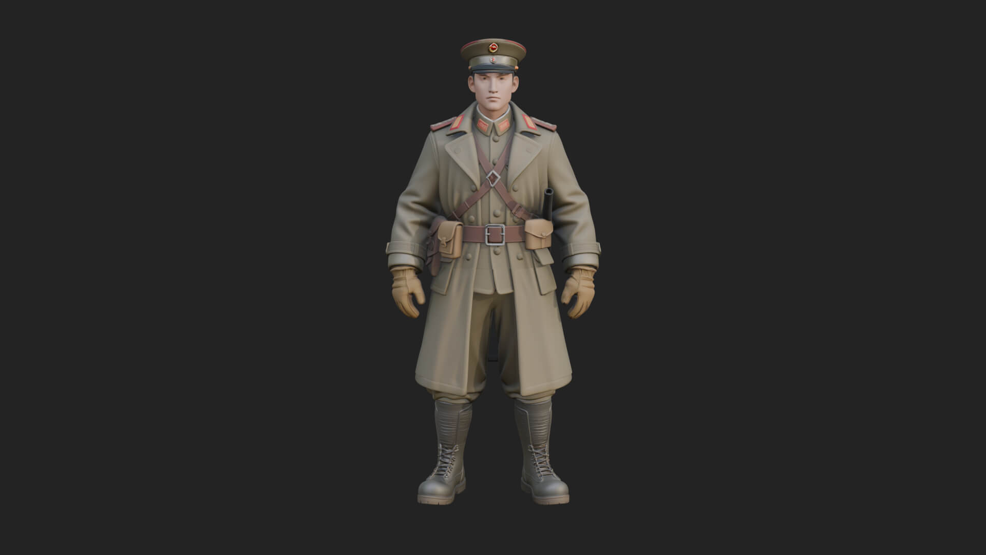 Vintage Soldier Statue Design 32 3D Print Model 3D Model