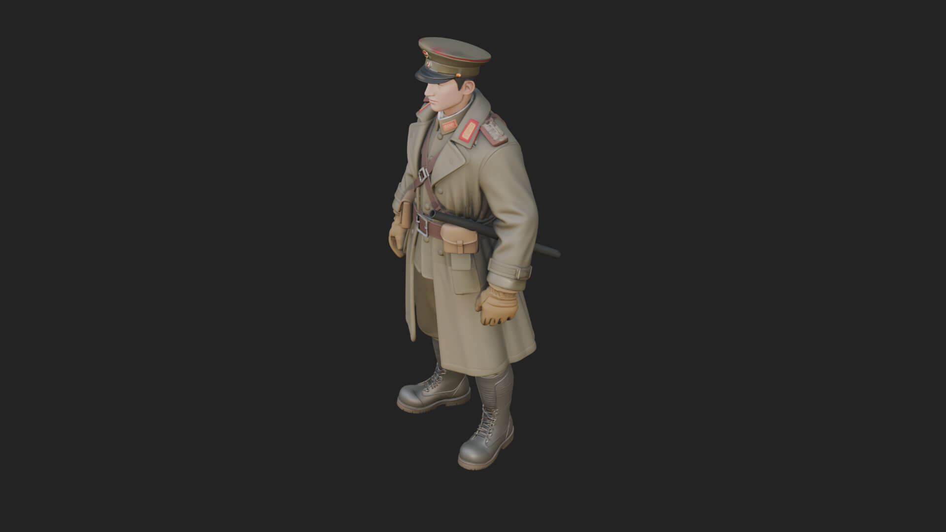 Vintage Soldier Statue Design 32 3D Print Model 3D Model