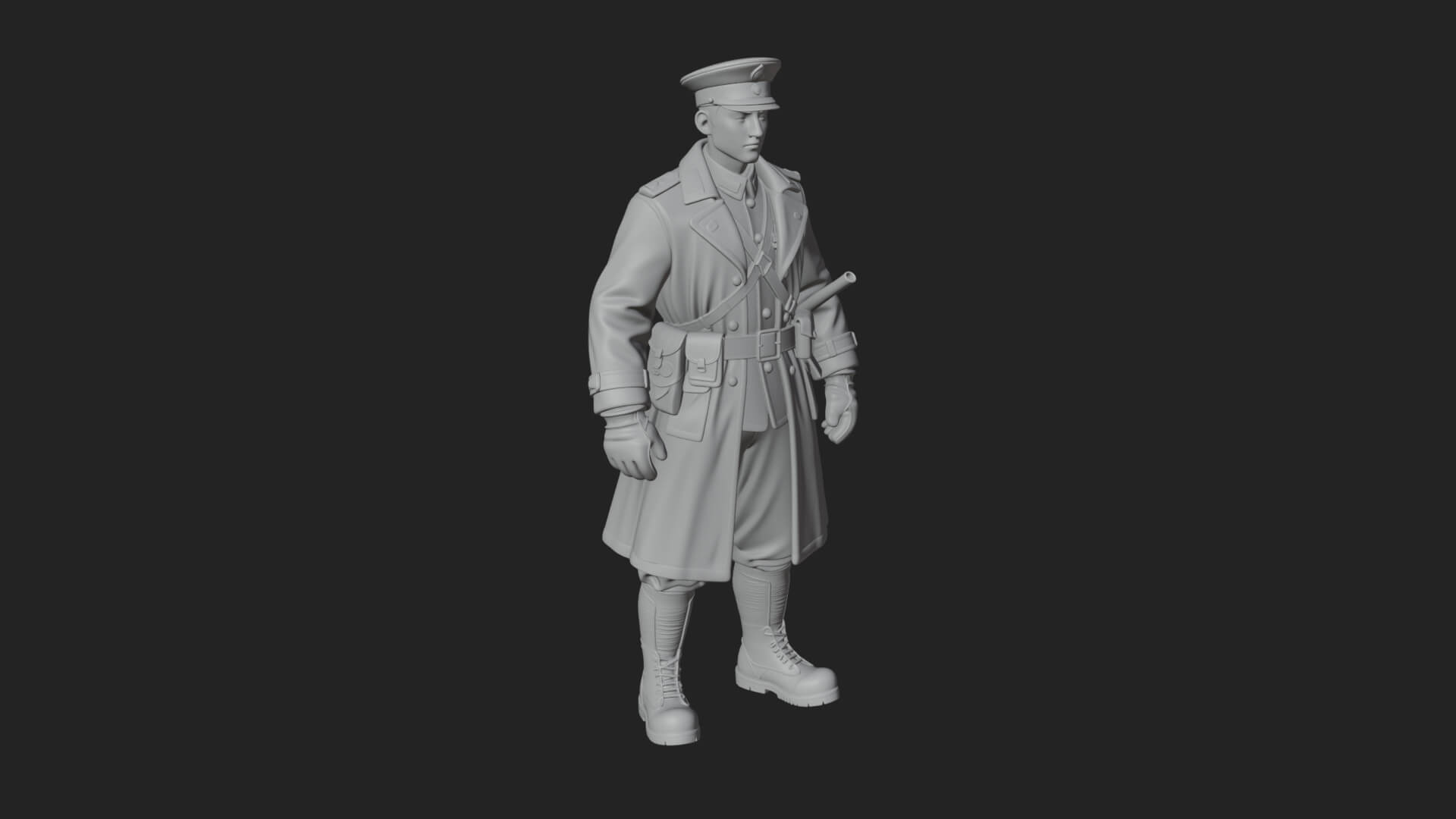 Vintage Soldier Statue Design 32 3D Print Model 3D Model