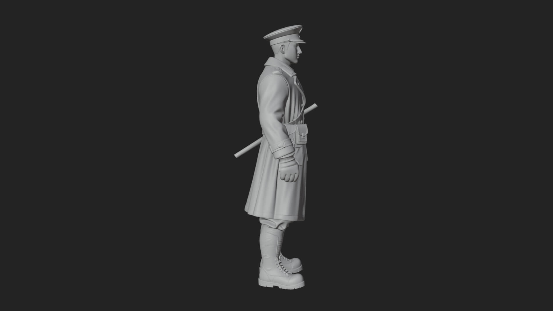 Vintage Soldier Statue Design 32 3D Print Model 3D Model