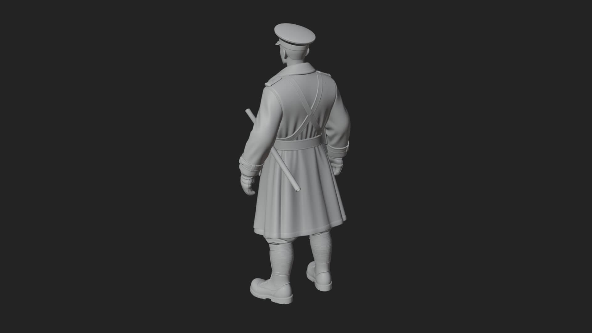 Vintage Soldier Statue Design 32 3D Print Model 3D Model