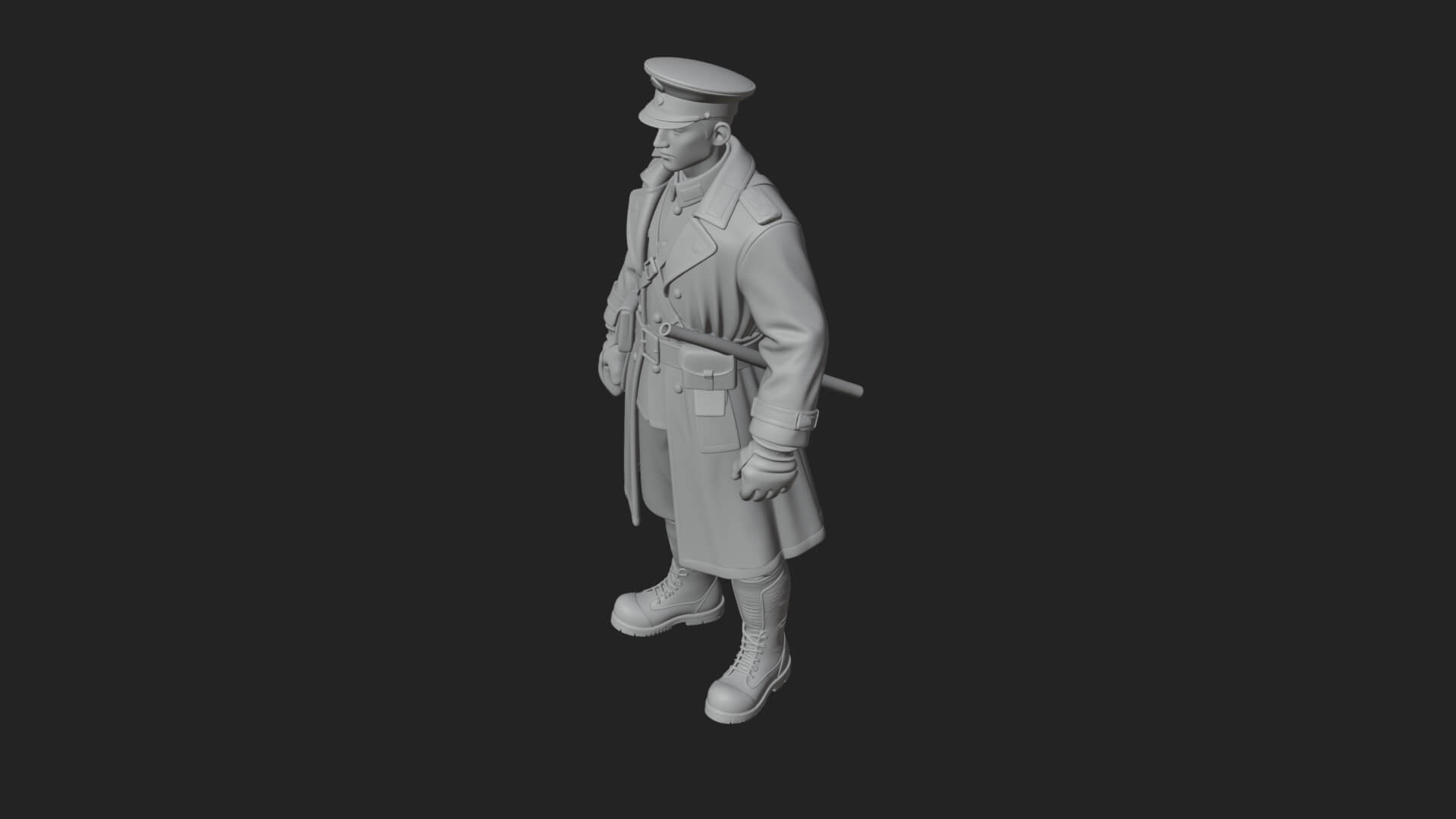 Vintage Soldier Statue Design 32 3D Print Model 3D Model