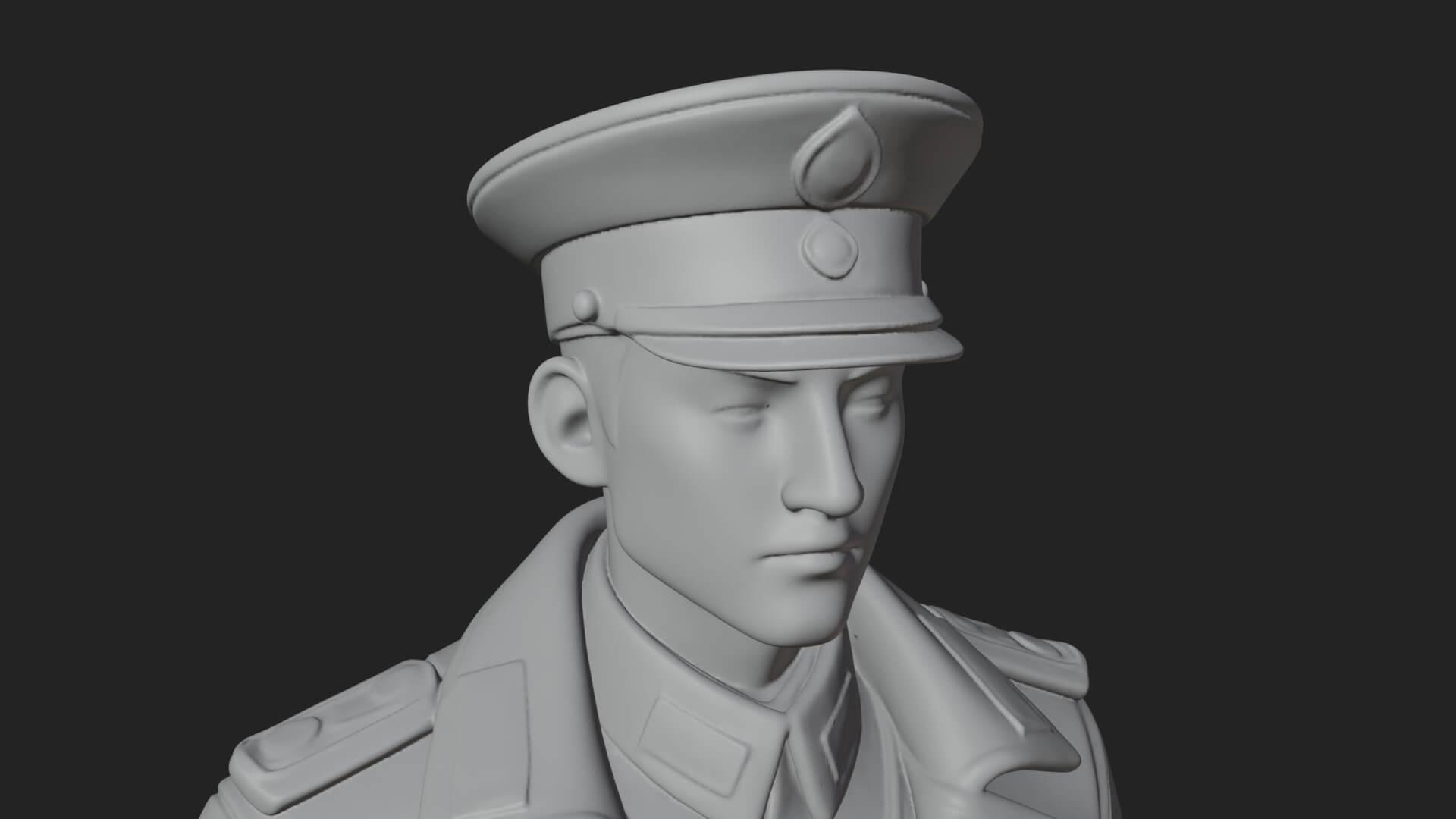 Vintage Soldier Statue Design 32 3D Print Model 3D Model