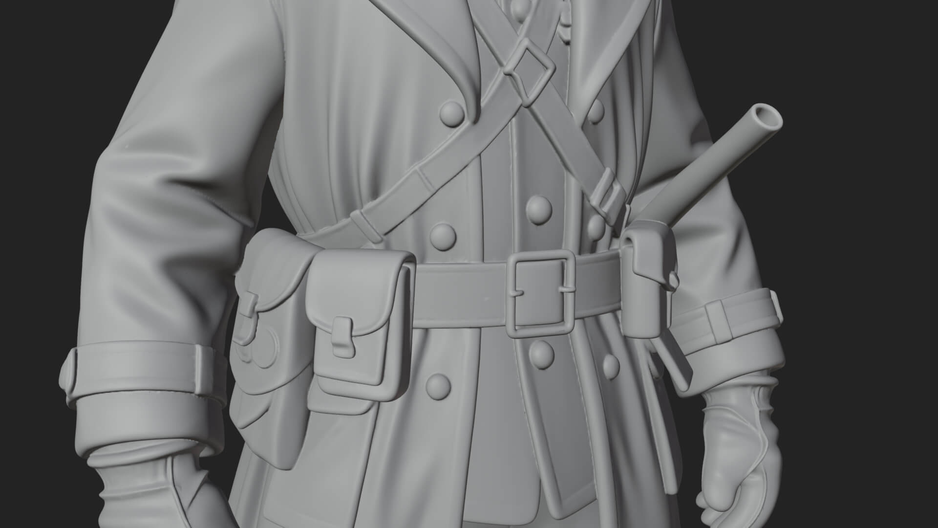 Vintage Soldier Statue Design 32 3D Print Model 3D Model