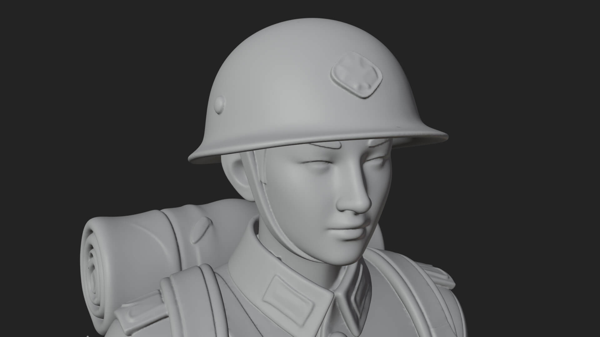 Vintage Soldier Statue Design 33 3D Print Model 3D Model