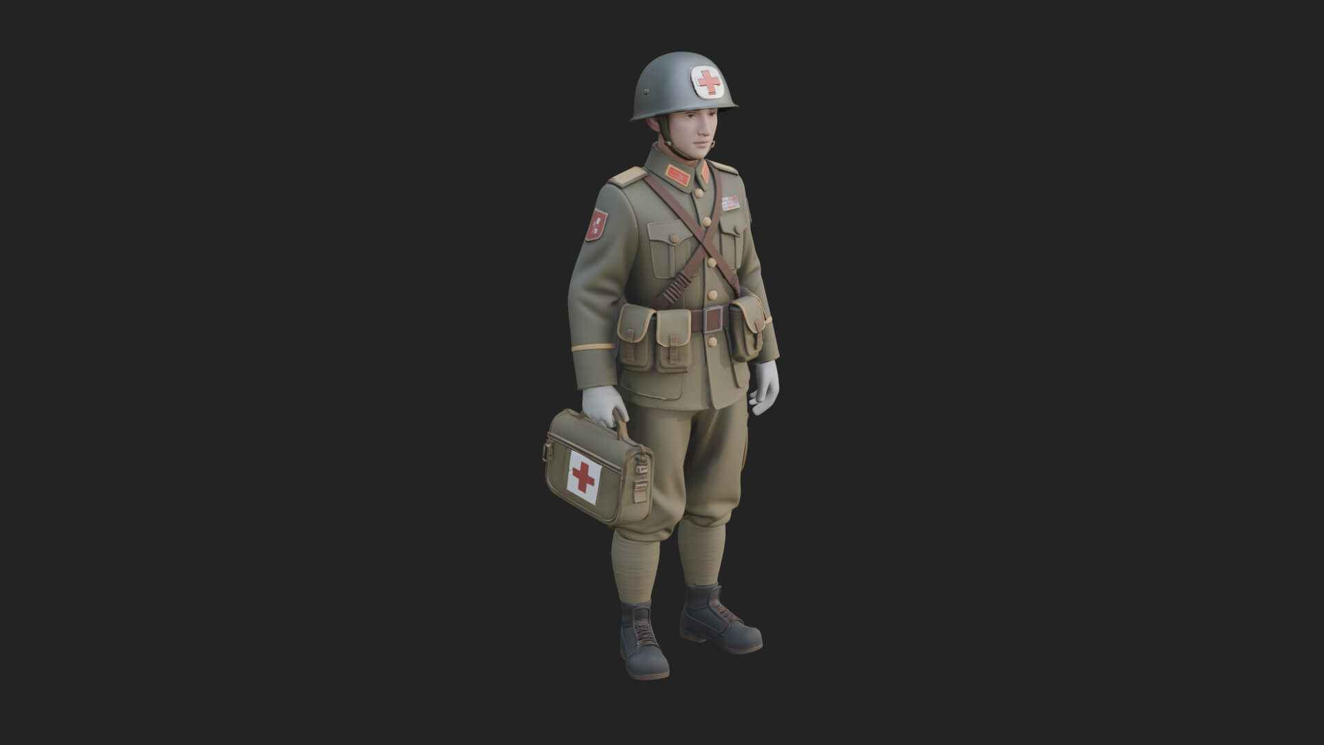 Vintage Soldier Statue Design 34 3D Print Model 3D Model