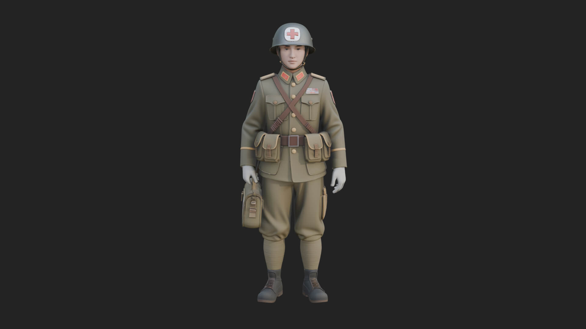 Vintage Soldier Statue Design 34 3D Print Model 3D Model