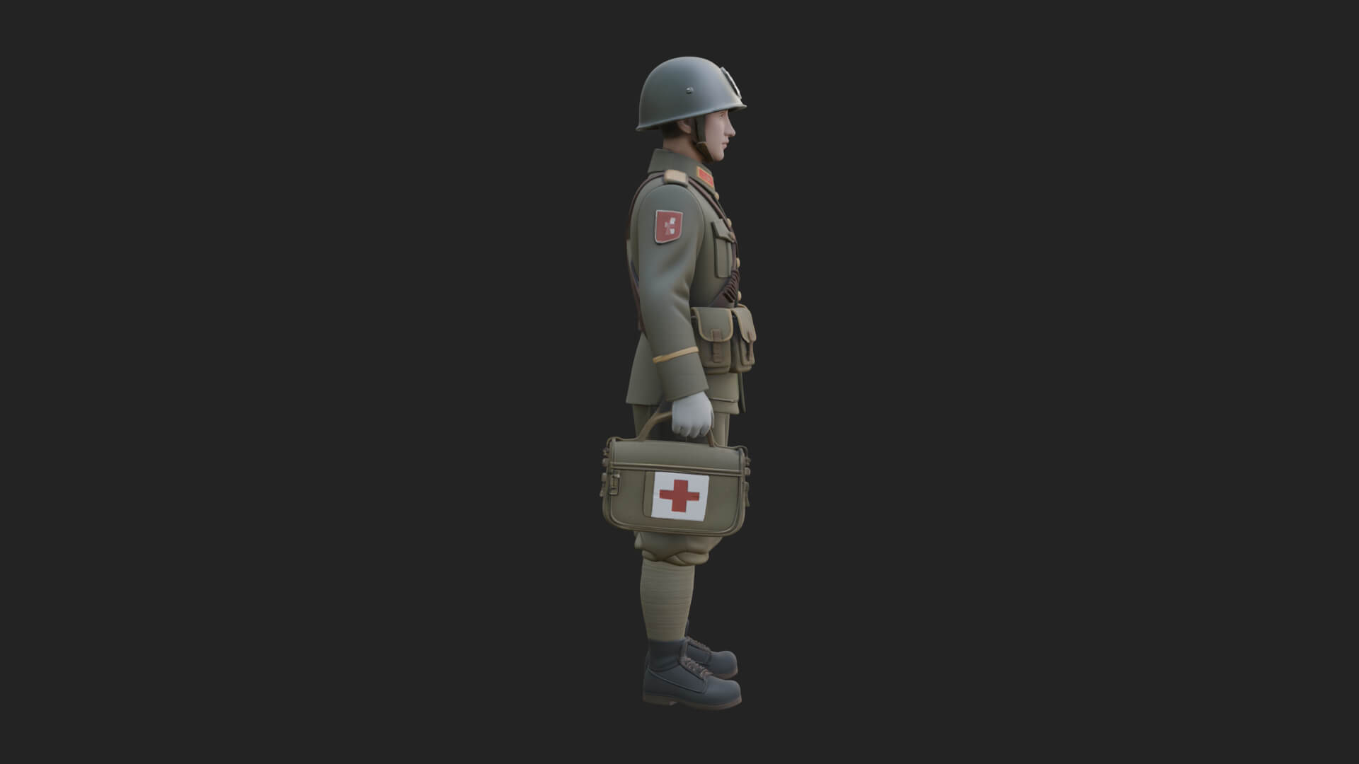 Vintage Soldier Statue Design 34 3D Print Model 3D Model