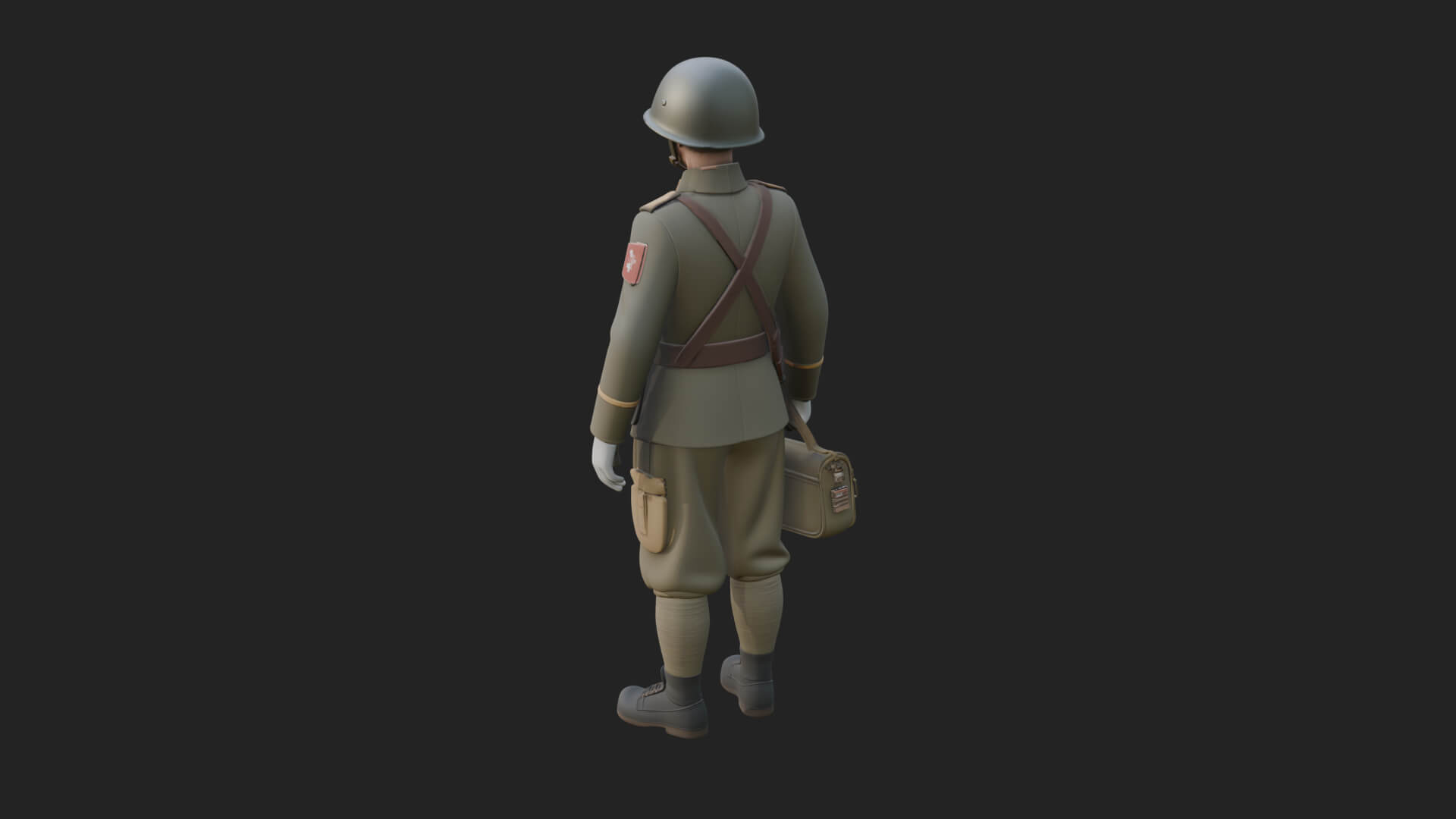 Vintage Soldier Statue Design 34 3D Print Model 3D Model