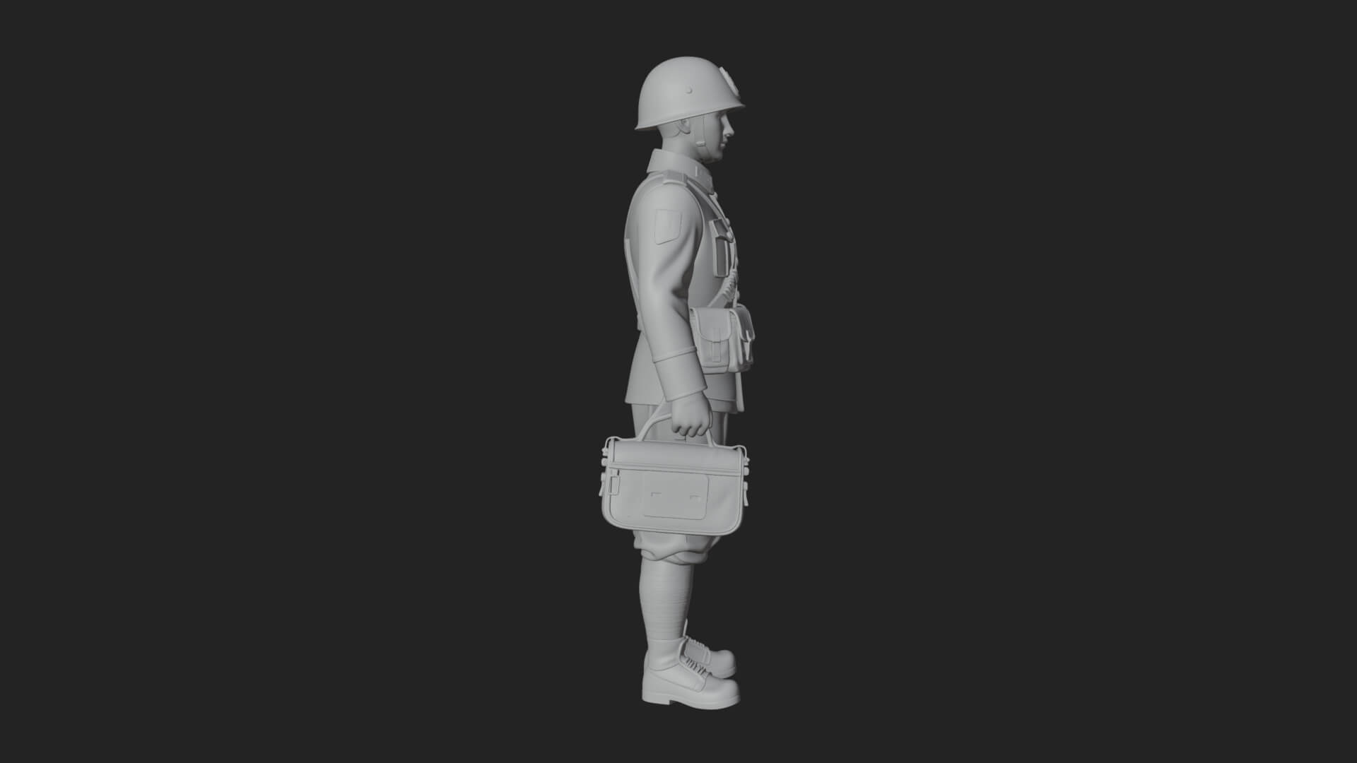 Vintage Soldier Statue Design 34 3D Print Model 3D Model
