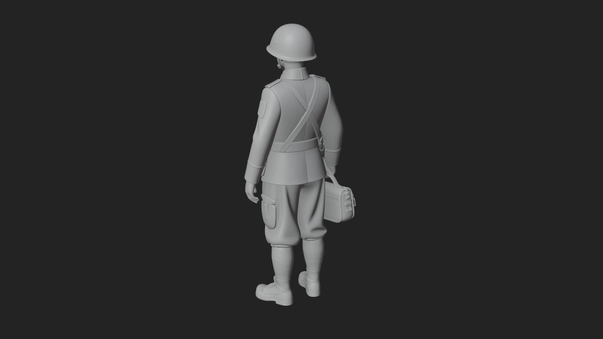 Vintage Soldier Statue Design 34 3D Print Model 3D Model