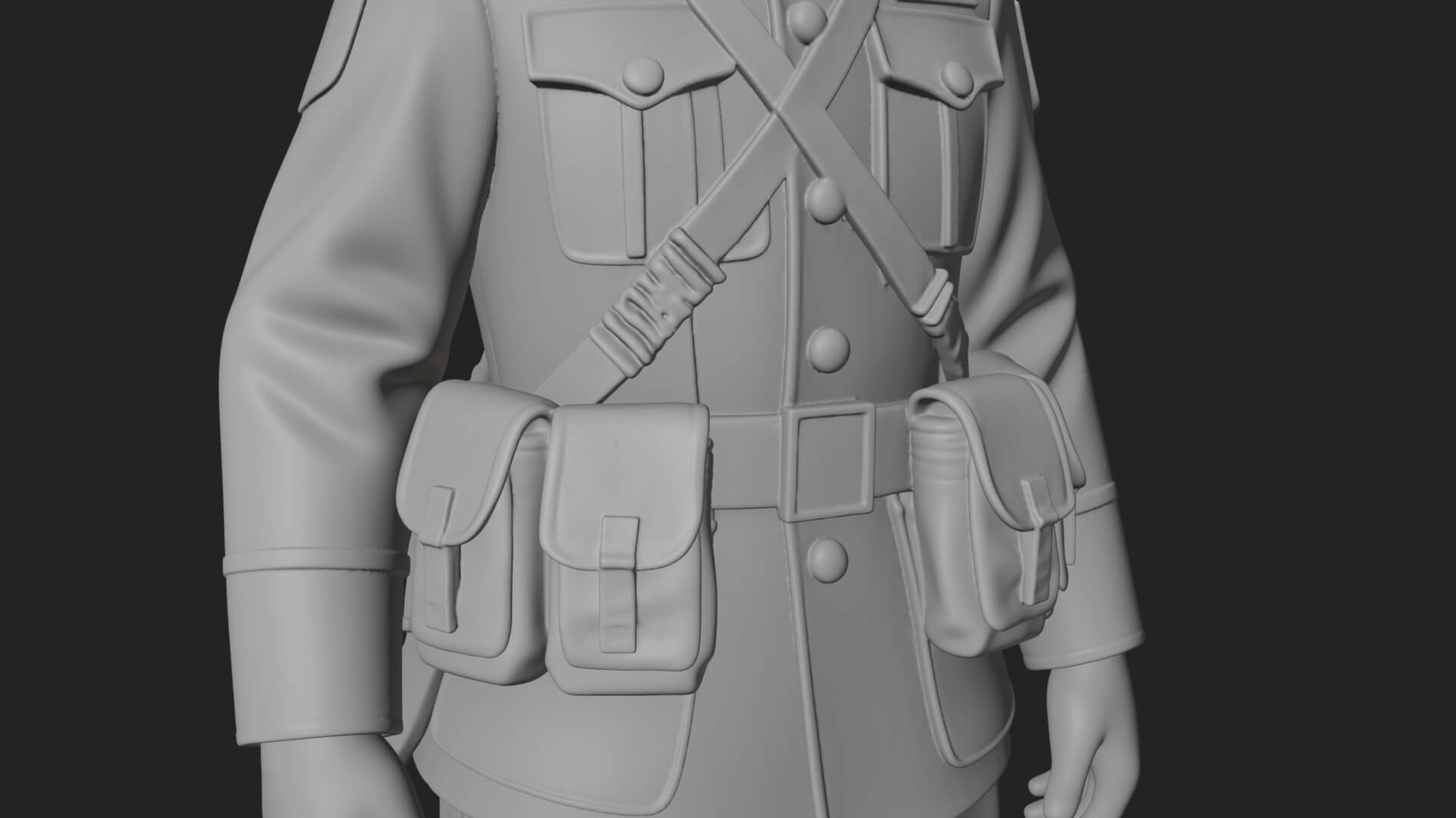 Vintage Soldier Statue Design 34 3D Print Model 3D Model