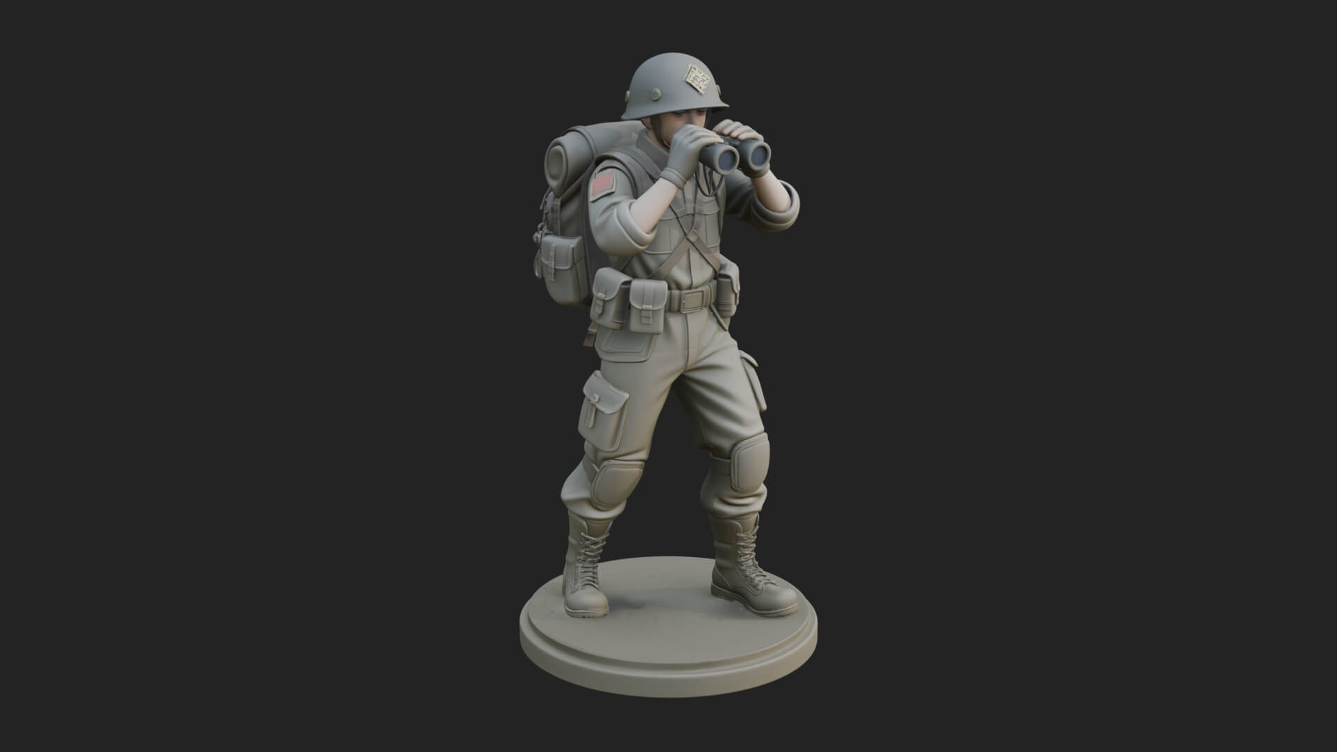 Vintage Soldier Statue Design 5 3D Print Model 3D Model