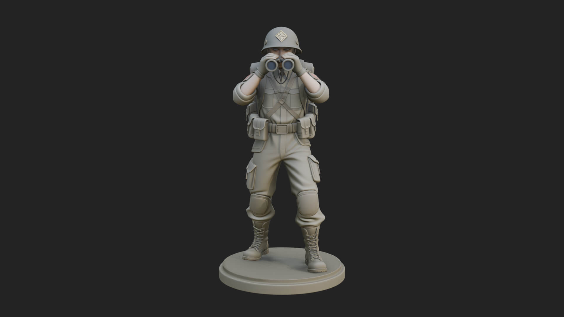 Vintage Soldier Statue Design 5 3D Print Model 3D Model