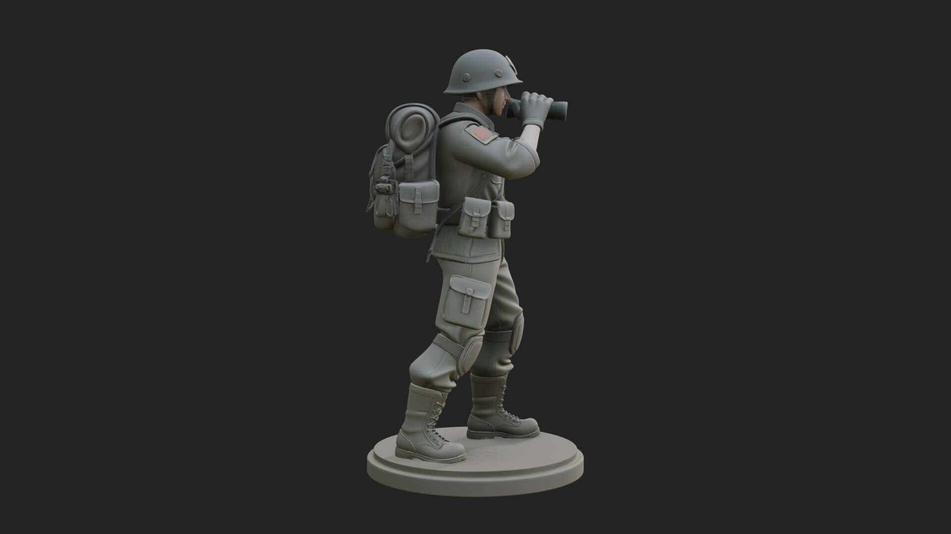 Vintage Soldier Statue Design 5 3D Print Model 3D Model