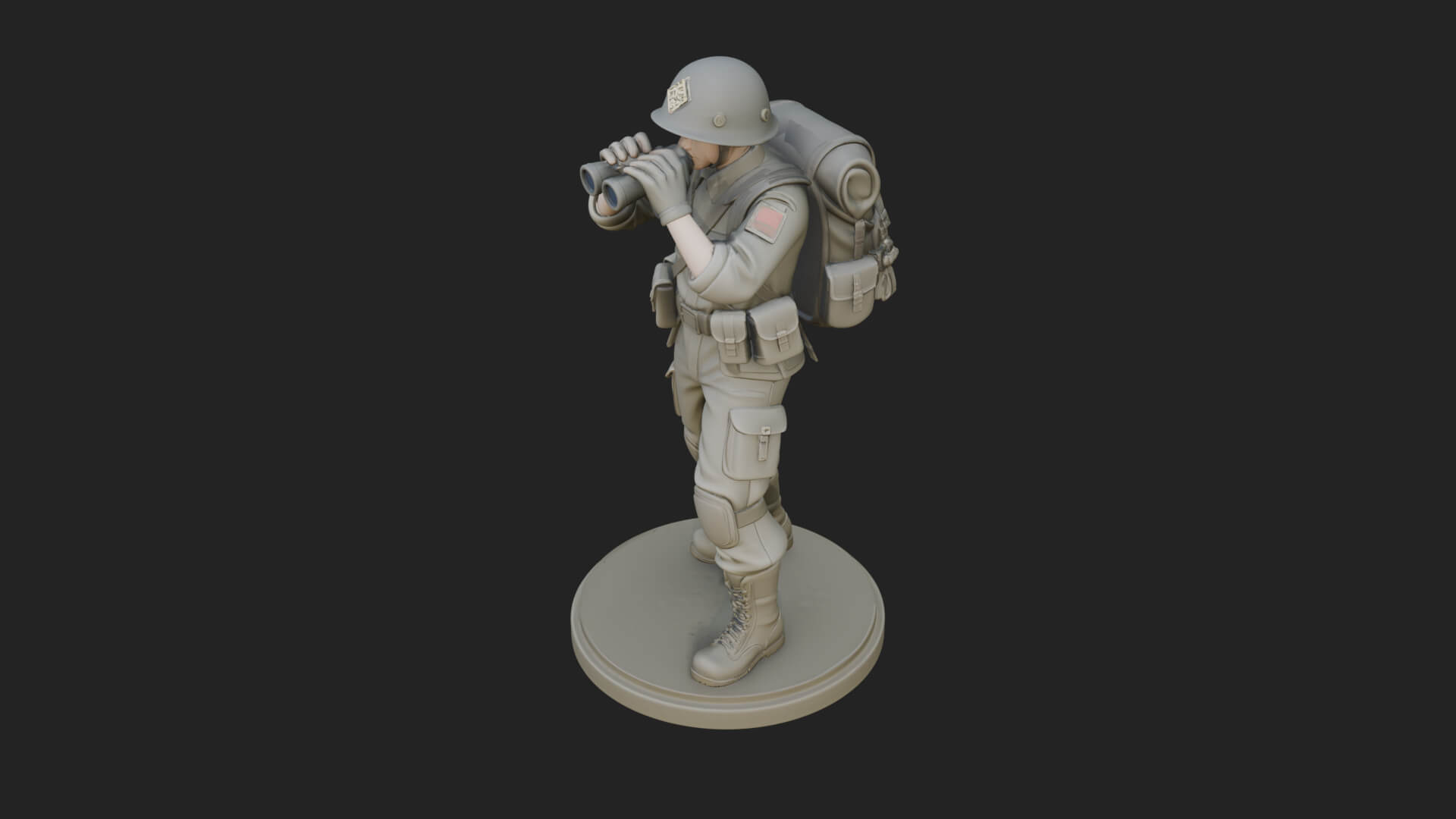 Vintage Soldier Statue Design 5 3D Print Model 3D Model