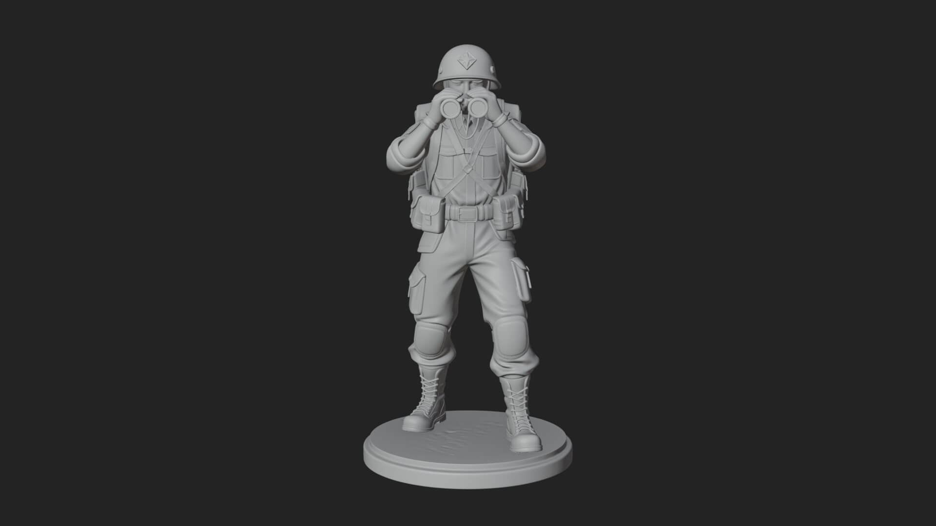 Vintage Soldier Statue Design 5 3D Print Model 3D Model