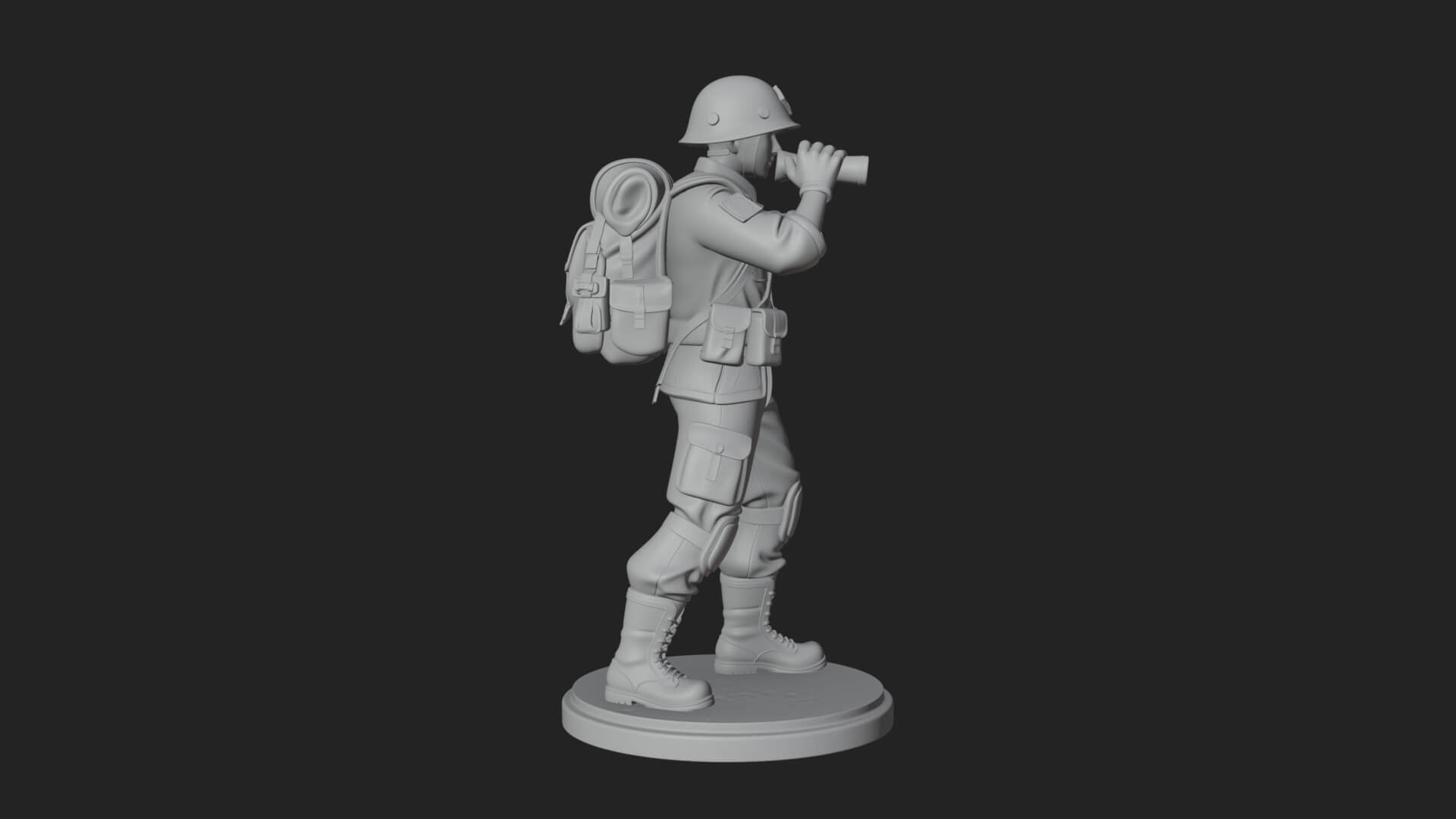 Vintage Soldier Statue Design 5 3D Print Model 3D Model