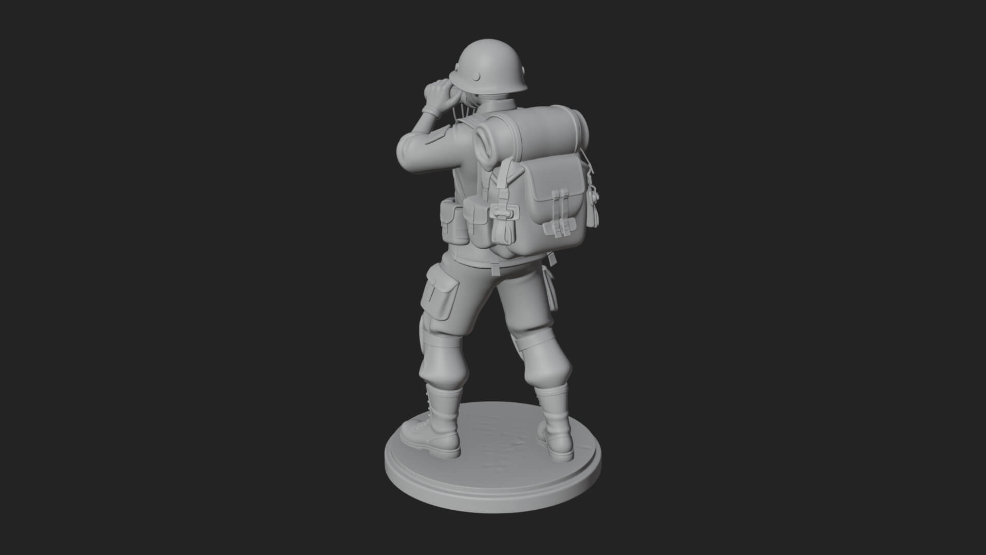Vintage Soldier Statue Design 5 3D Print Model 3D Model