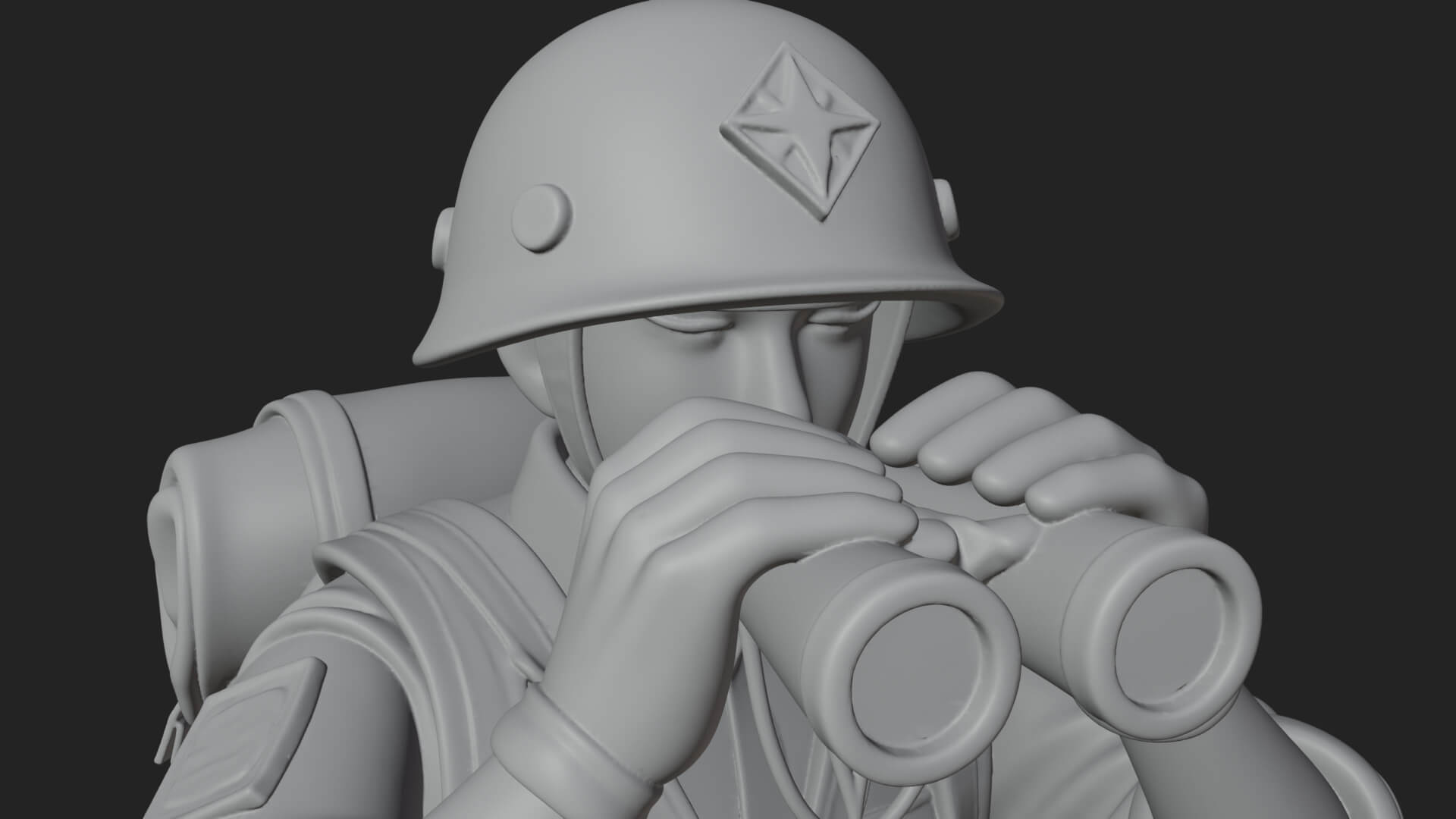 Vintage Soldier Statue Design 5 3D Print Model 3D Model
