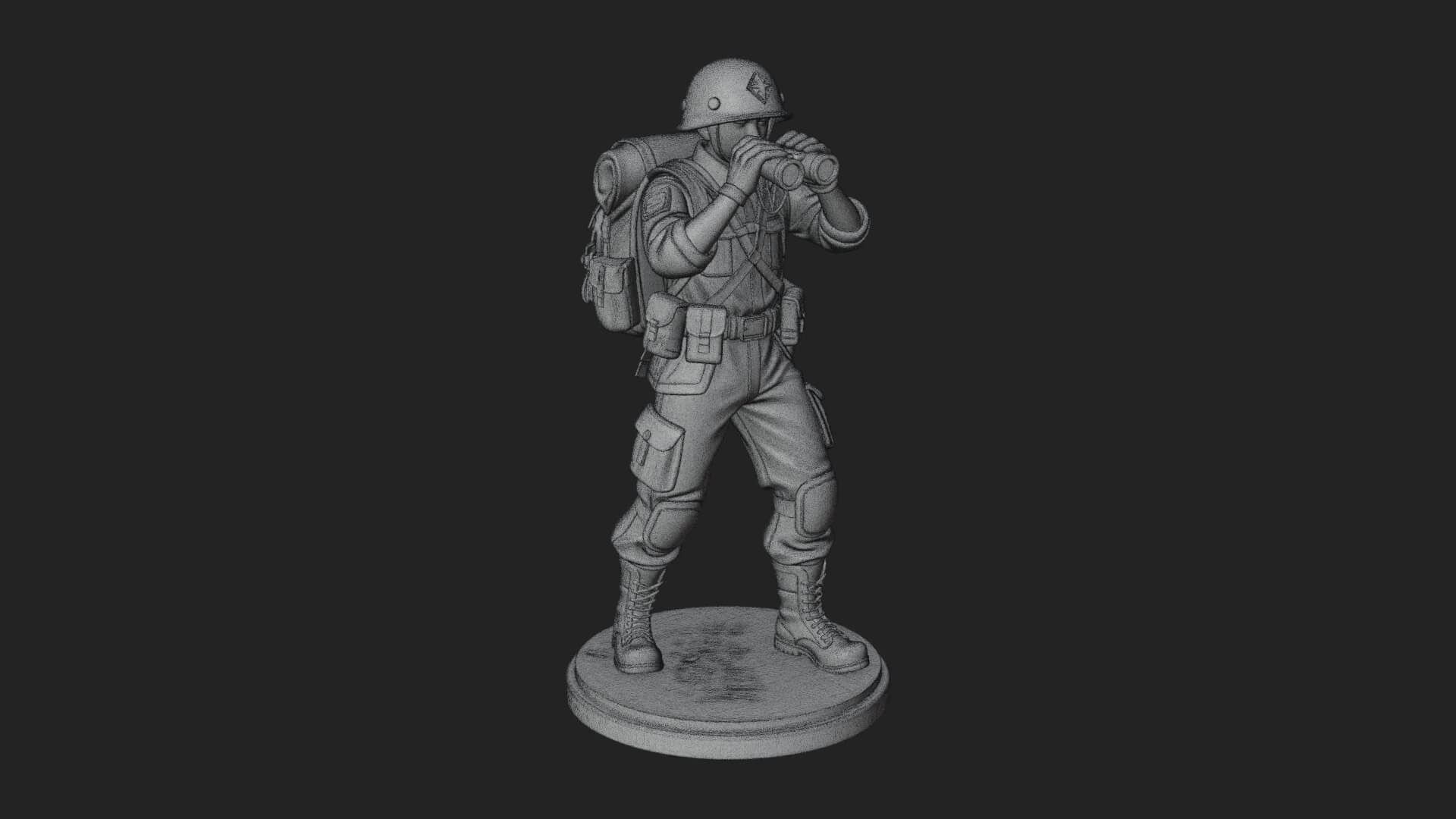 Vintage Soldier Statue Design 5 3D Print Model 3D Model