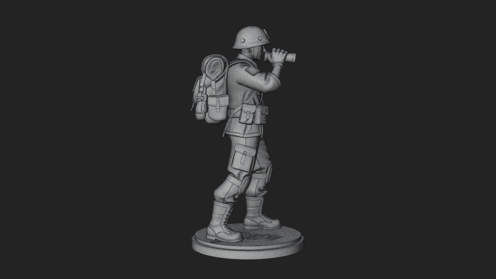 Vintage Soldier Statue Design 5 3D Print Model 3D Model