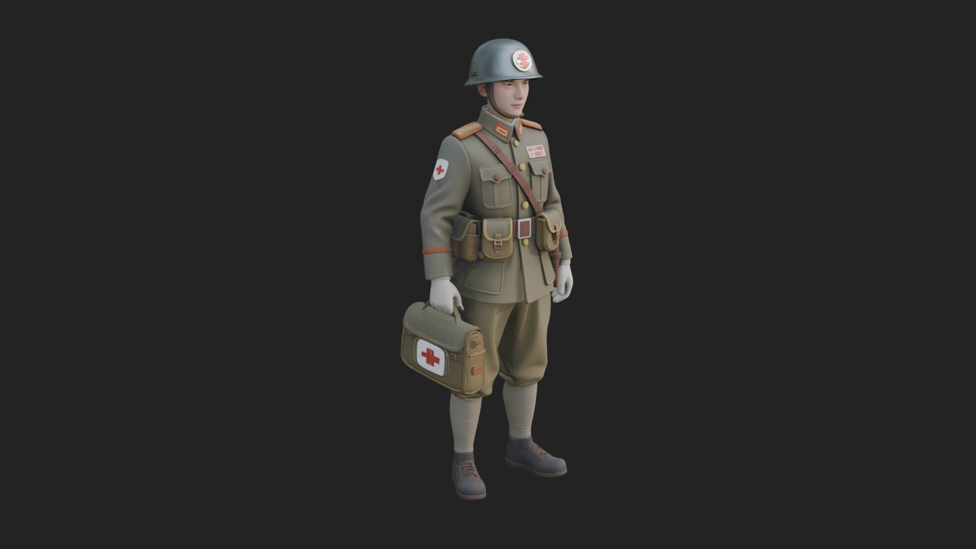 Vintage Soldier Statue Design 6 3D Print Model 3D Model