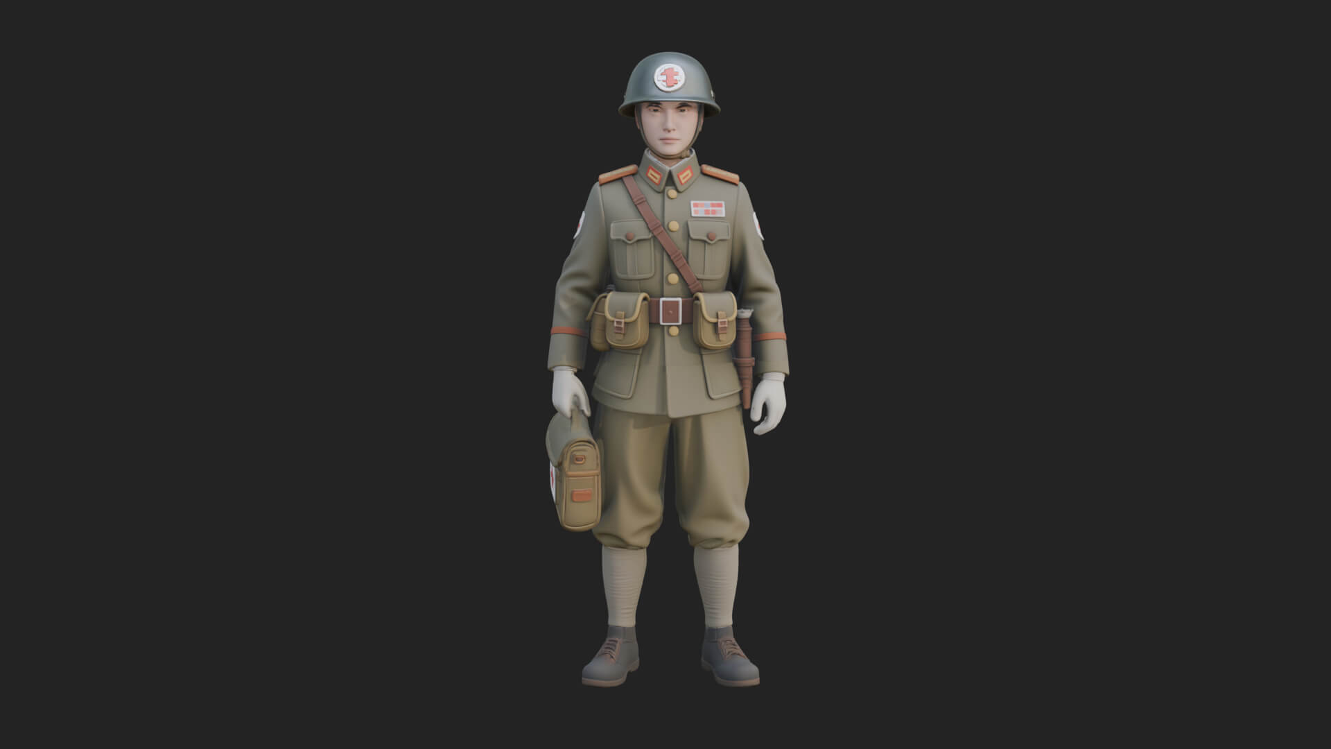 Vintage Soldier Statue Design 6 3D Print Model 3D Model