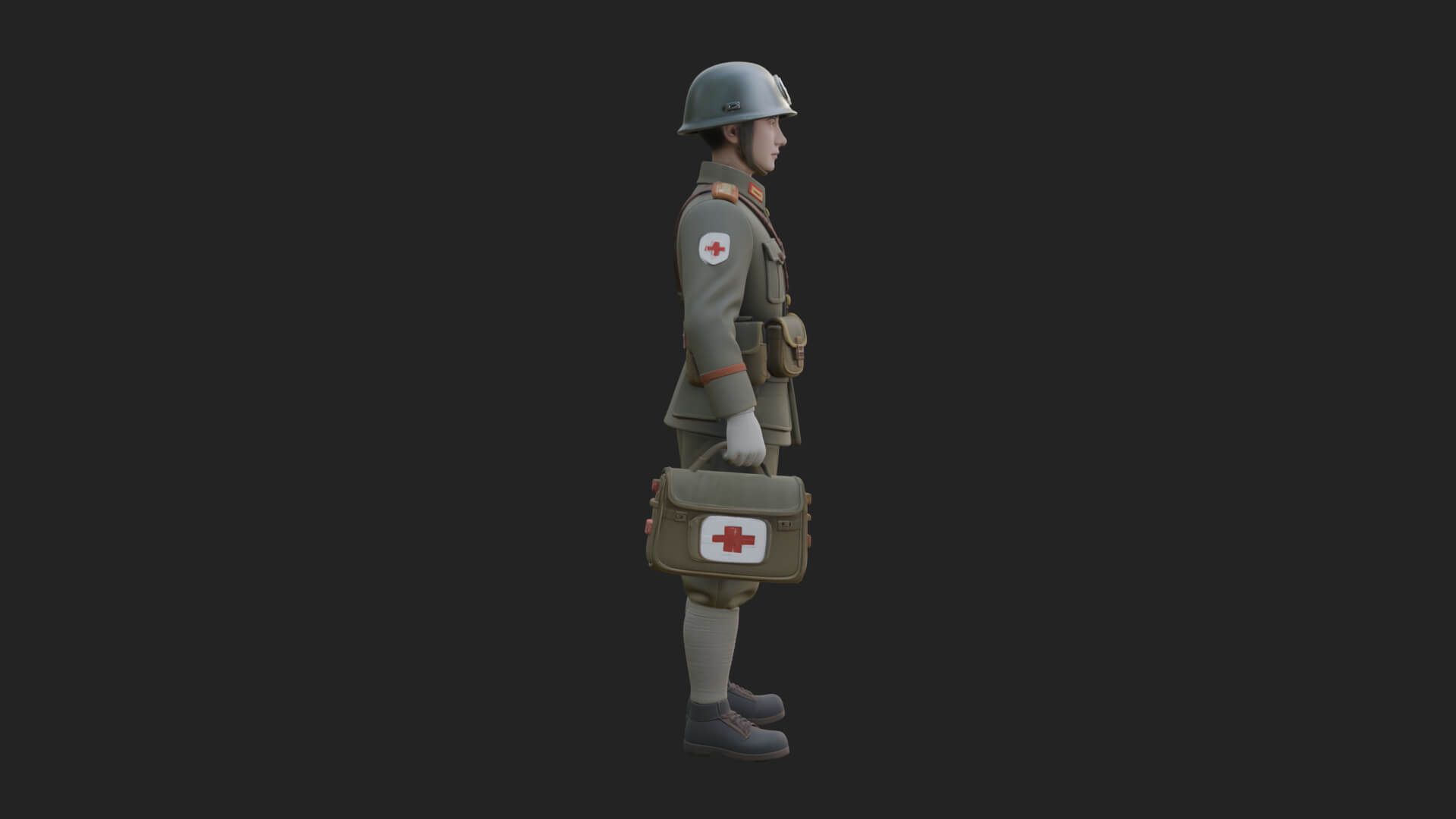 Vintage Soldier Statue Design 6 3D Print Model 3D Model