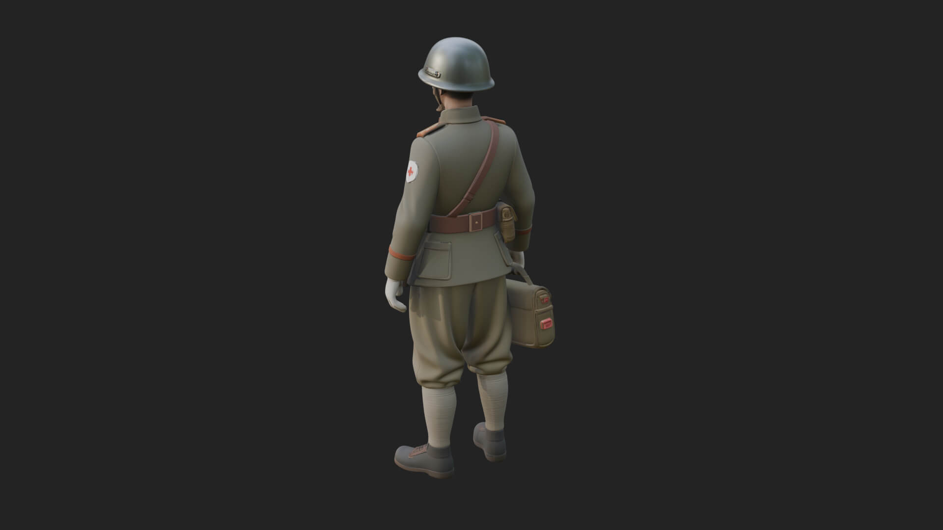 Vintage Soldier Statue Design 6 3D Print Model 3D Model