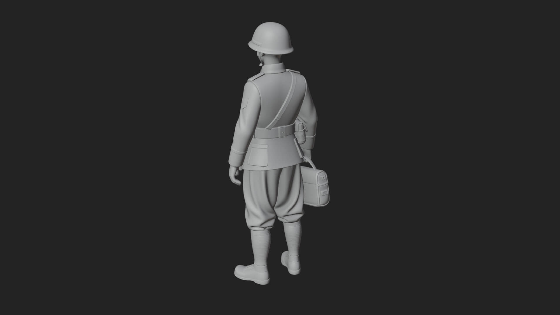 Vintage Soldier Statue Design 6 3D Print Model 3D Model