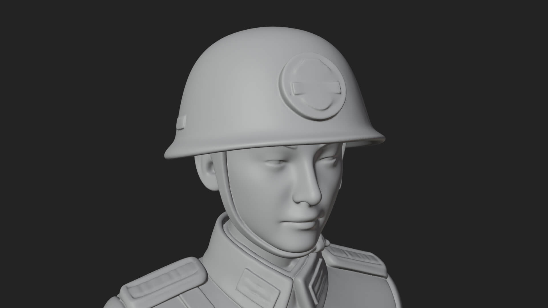 Vintage Soldier Statue Design 6 3D Print Model 3D Model