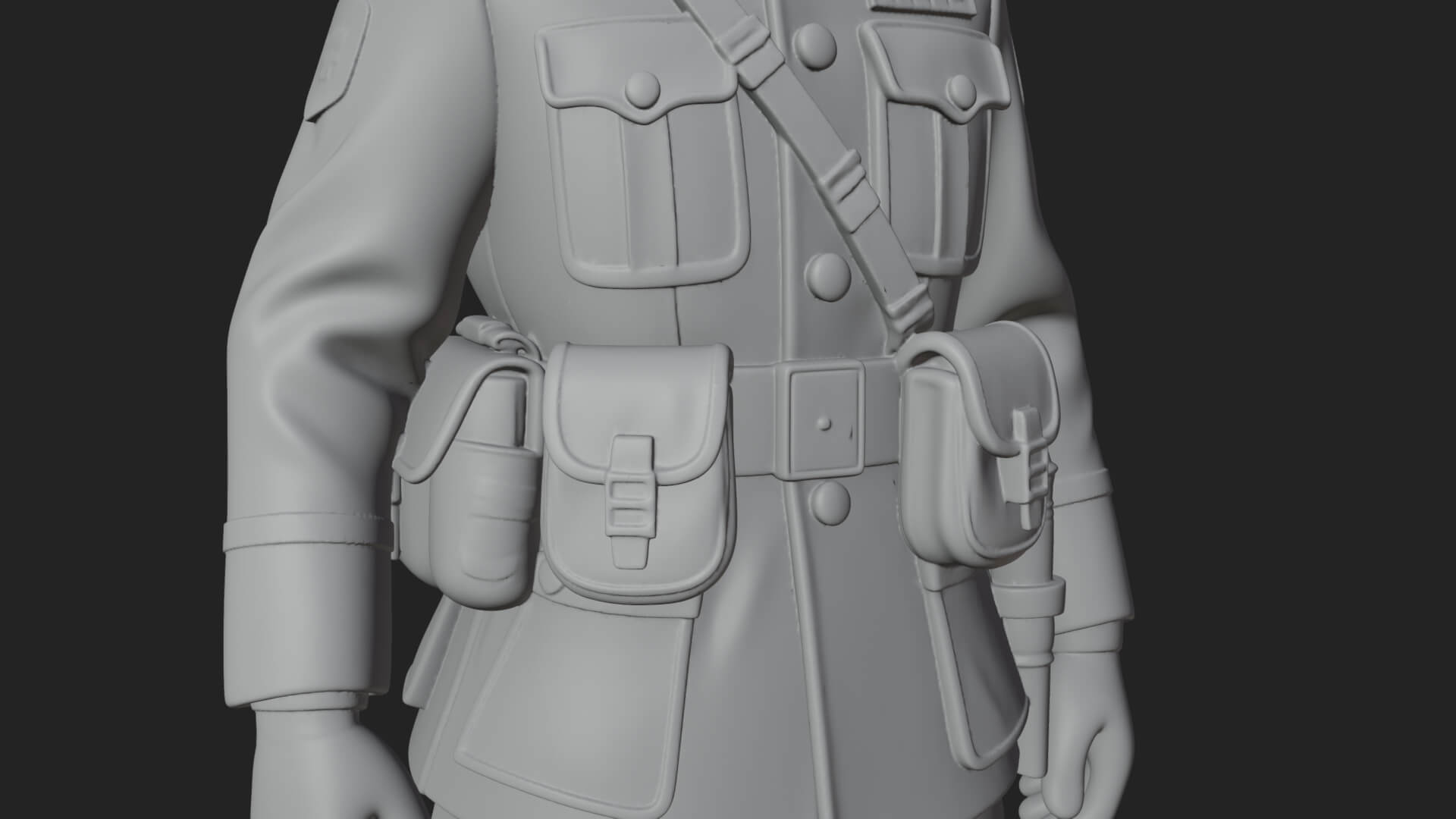 Vintage Soldier Statue Design 6 3D Print Model 3D Model