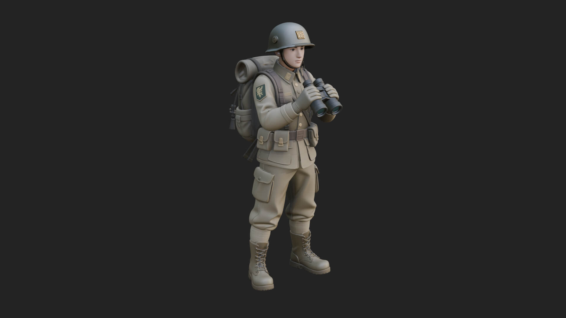 Vintage Soldier Statue Design 7 3D Print Model 3D Model