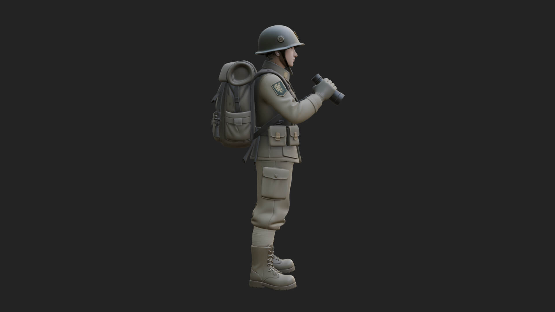 Vintage Soldier Statue Design 7 3D Print Model 3D Model