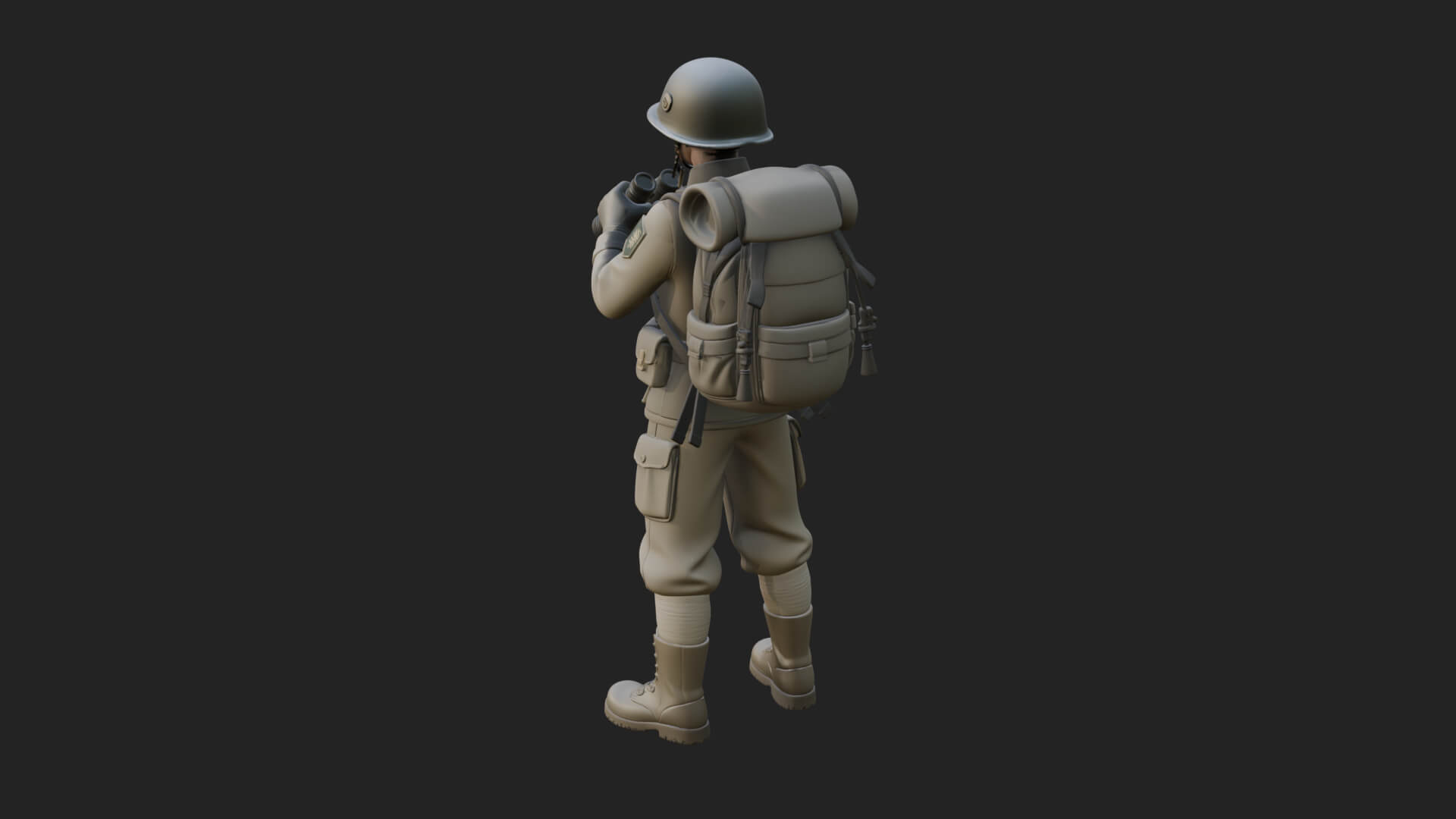 Vintage Soldier Statue Design 7 3D Print Model 3D Model