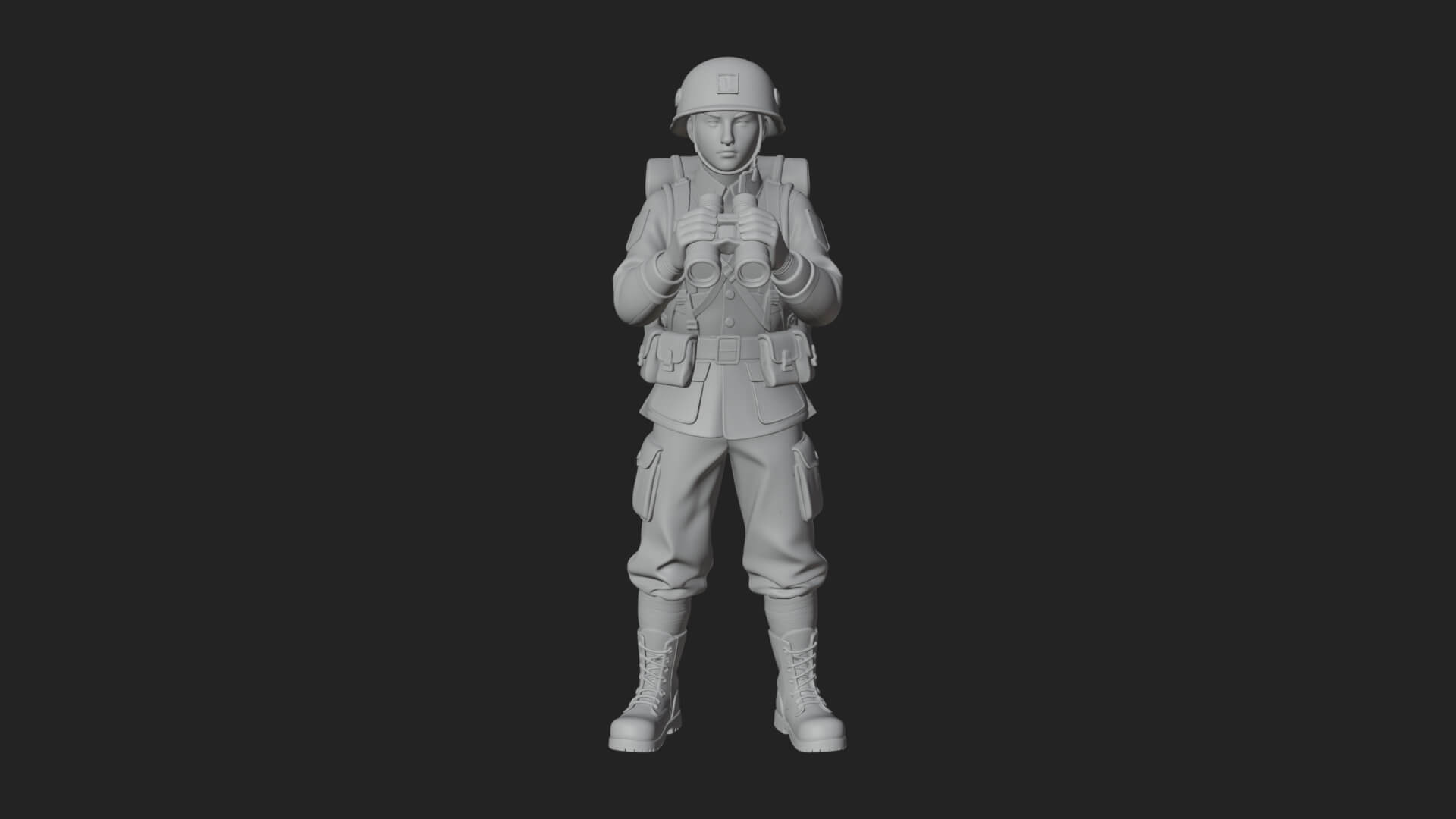 Vintage Soldier Statue Design 7 3D Print Model 3D Model