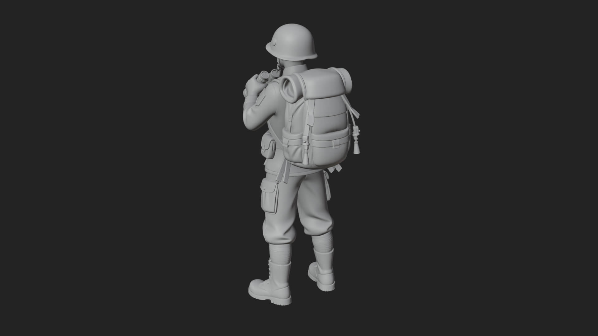 Vintage Soldier Statue Design 7 3D Print Model 3D Model